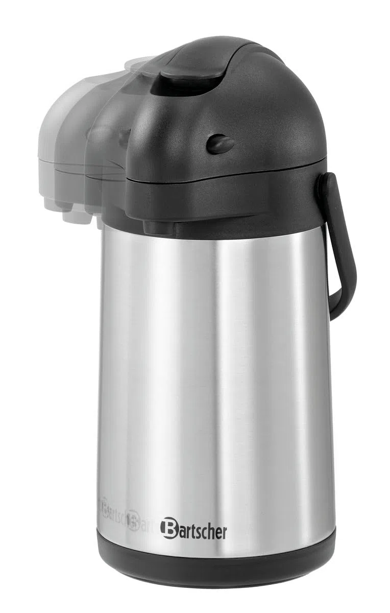 BARTSCHER Caffettiera thermos professionale con pompa in acciaio inox 1.9 L acciaio inox 1.9 150x200x335mm