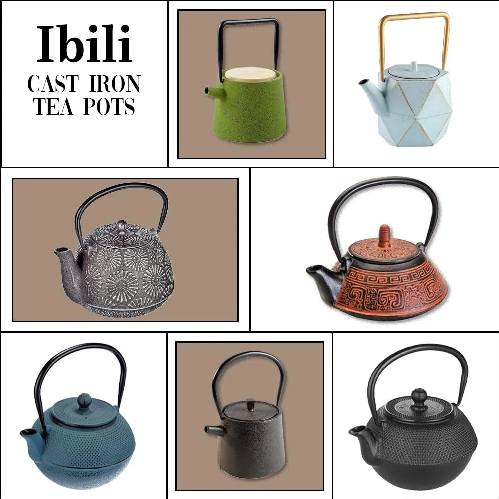 IBILI Teiera in ghisa India, 0,8 litri, interno smaltato, adatta per l’induzione