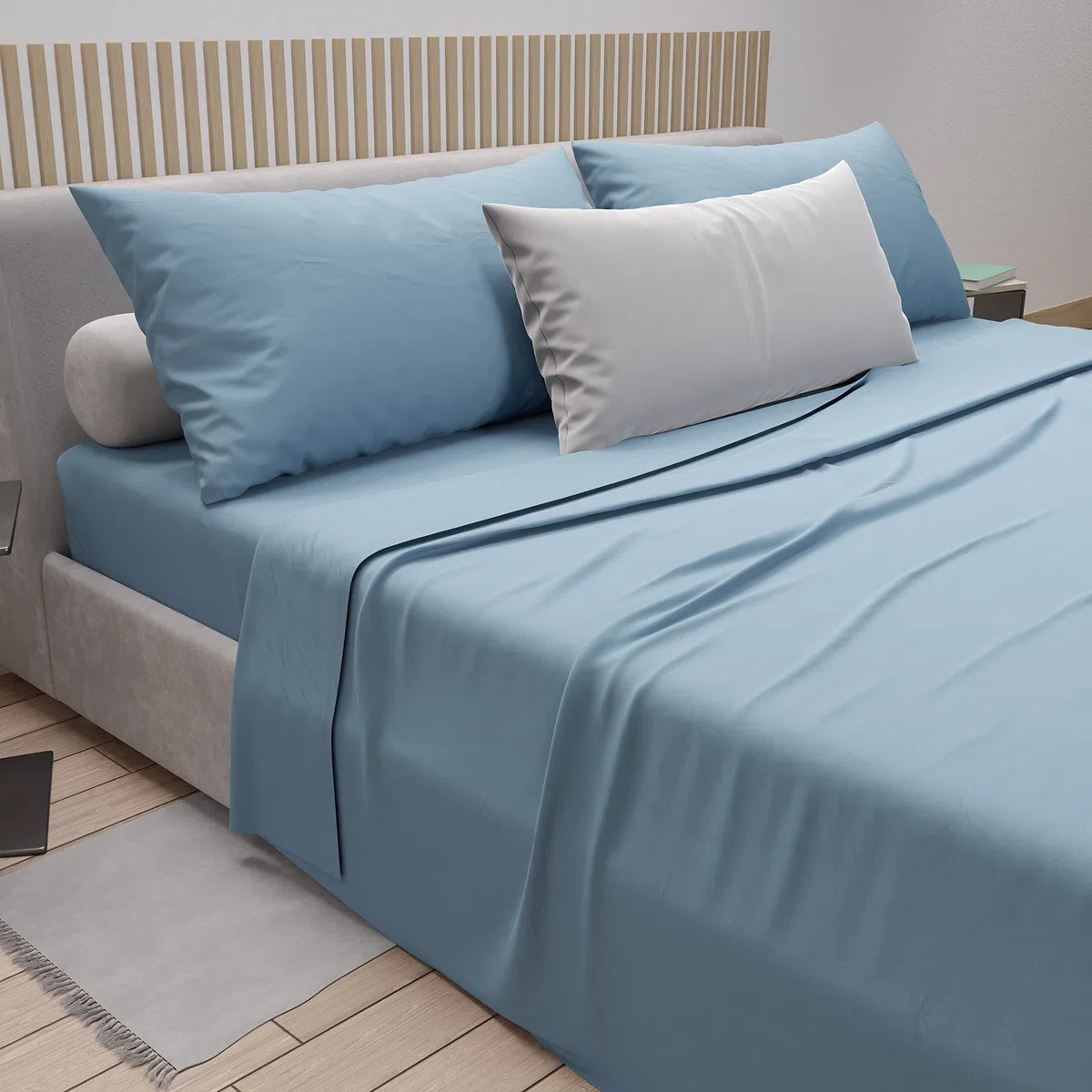 PETTI Artigiani Italiani - Lenzuola Piazza e Mezza Francese Cotone, Completo Letto Piazza e Mezza, Set Lenzuola Piazza e Mezza, Lenzuola sotto con Angoli, Lenzuola sopra e Federe, 100% Made in Italy