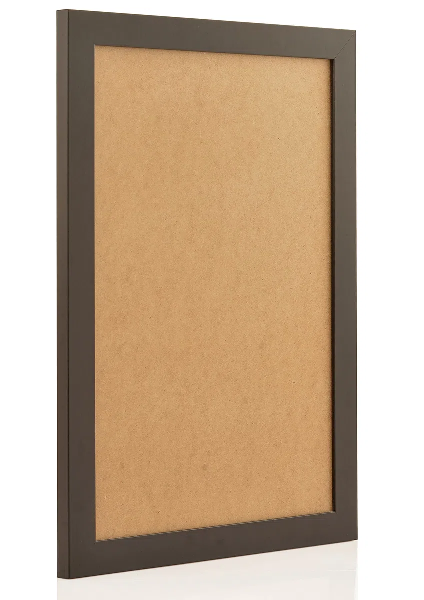 Alice - Cornice portafoto 80x100 cm Nero MDF Vetro acrilico Senza immagine Passe-partout Ritratto