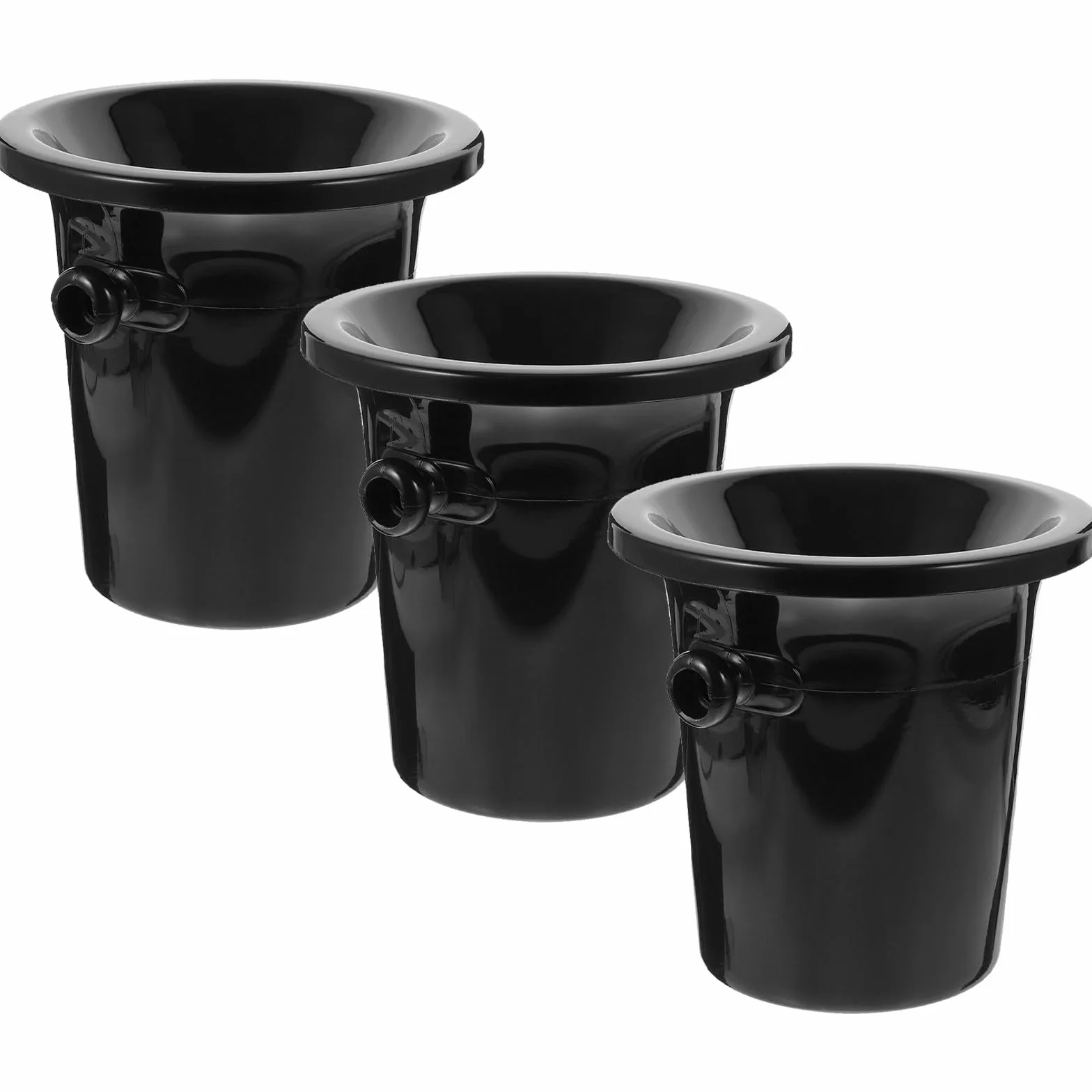 SHINEOFI Sputacchiera per Degustazione di Bevande Alcoliche in Plastica, Secchiello Ghiaccio Doppio Orecchio, 3 Pezzi, per Serate e Bar