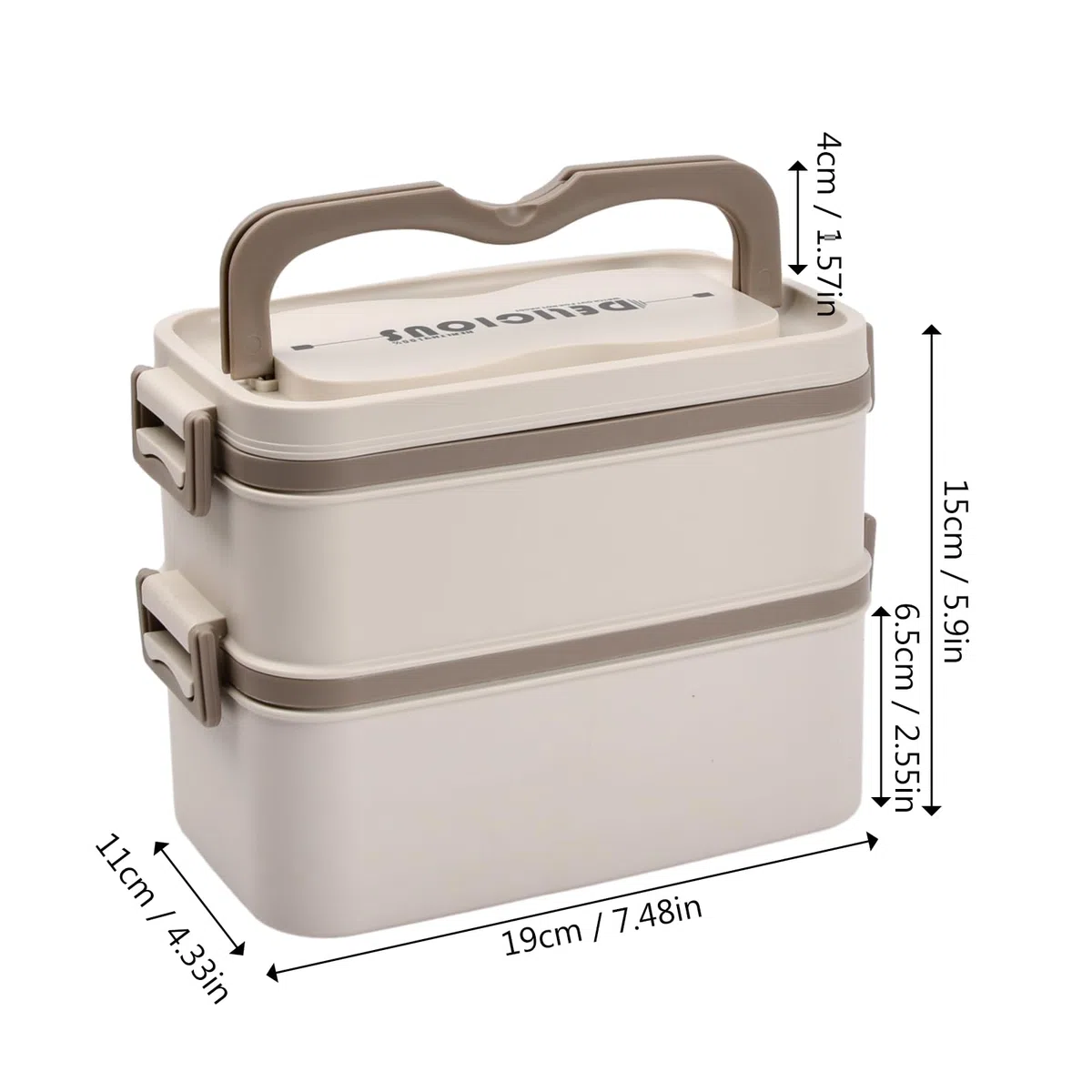 Lunch Box 2-Strati Bento Box 700-2800ML Bento Box Schiscetta Pranzo Porta Pranzo Ermetico Scatola Pranzo Acciaio Inox per Adulto Bambini Picnic Scuola Uffici, Senza BPA (2 piani)
