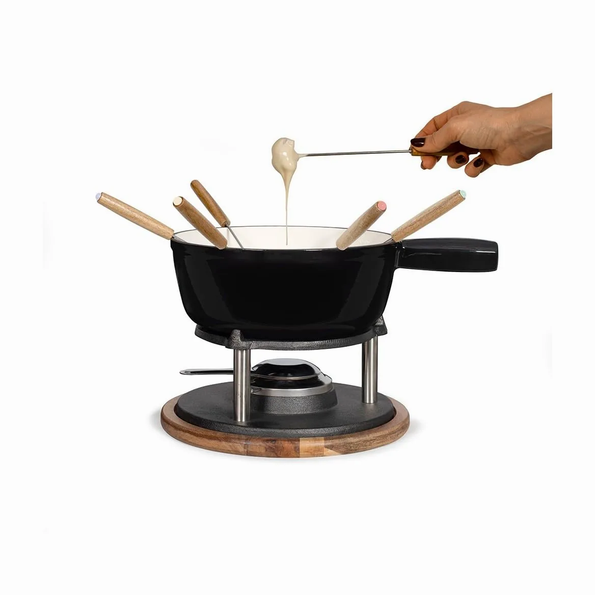 MEN426N - Servizio per fonduta con 6 forchette