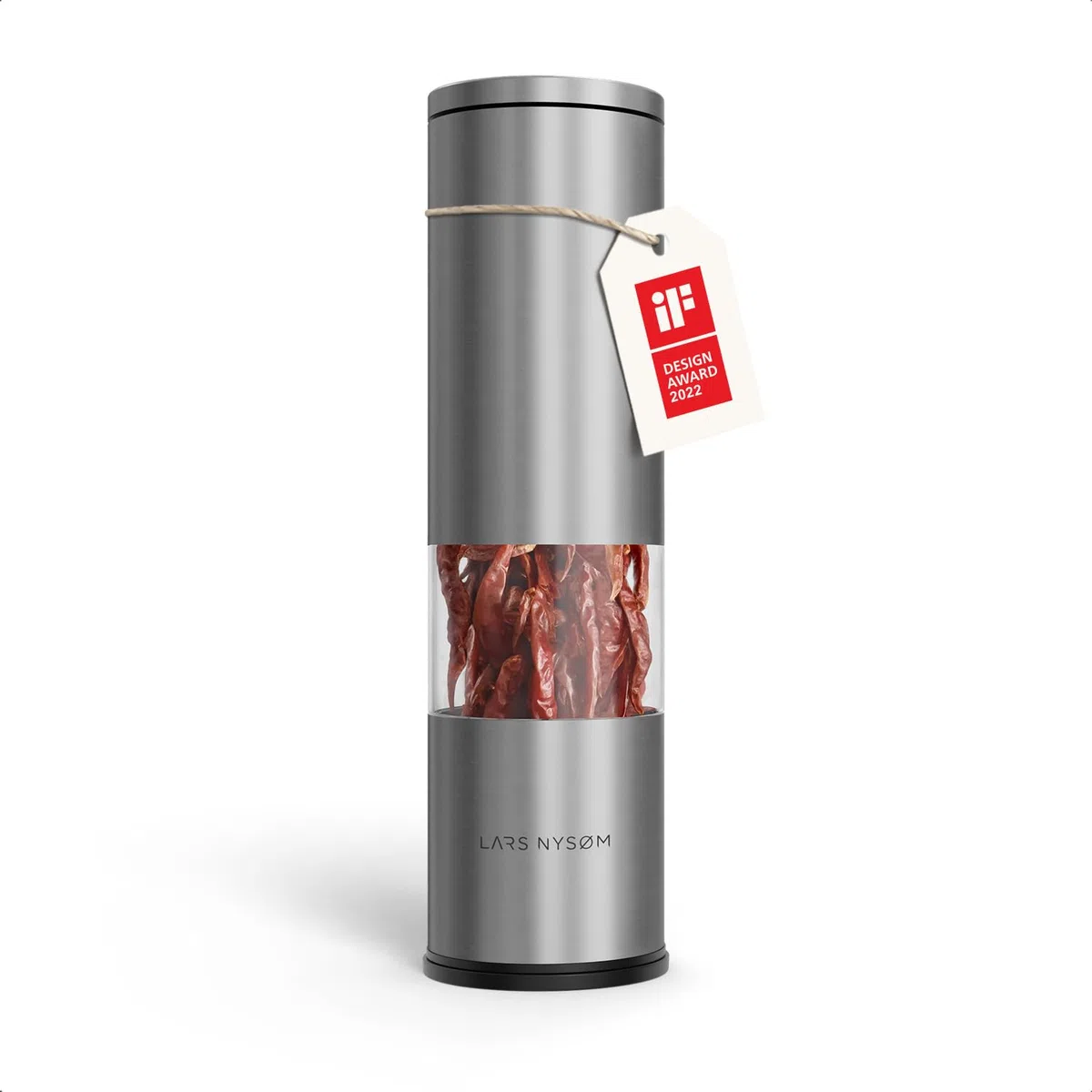 LARS NYSØM Macinino per Peperoncino con Lama di Taglio in Acciaio Inox I Taglierino per Peperoncino Premium I Macinino per Spezie di Design (Stainless Steel)