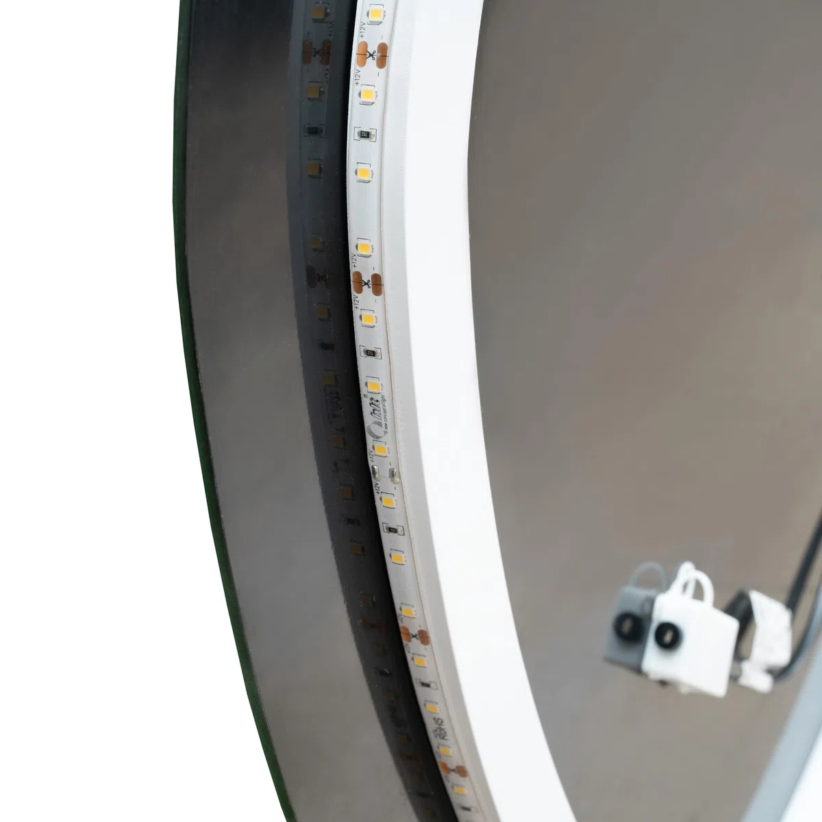 BD ART - Specchio da parete – rotondo Ø 70 cm – con illuminazione a LED – Colore della luce caldo 3600 K, IP44 – grande