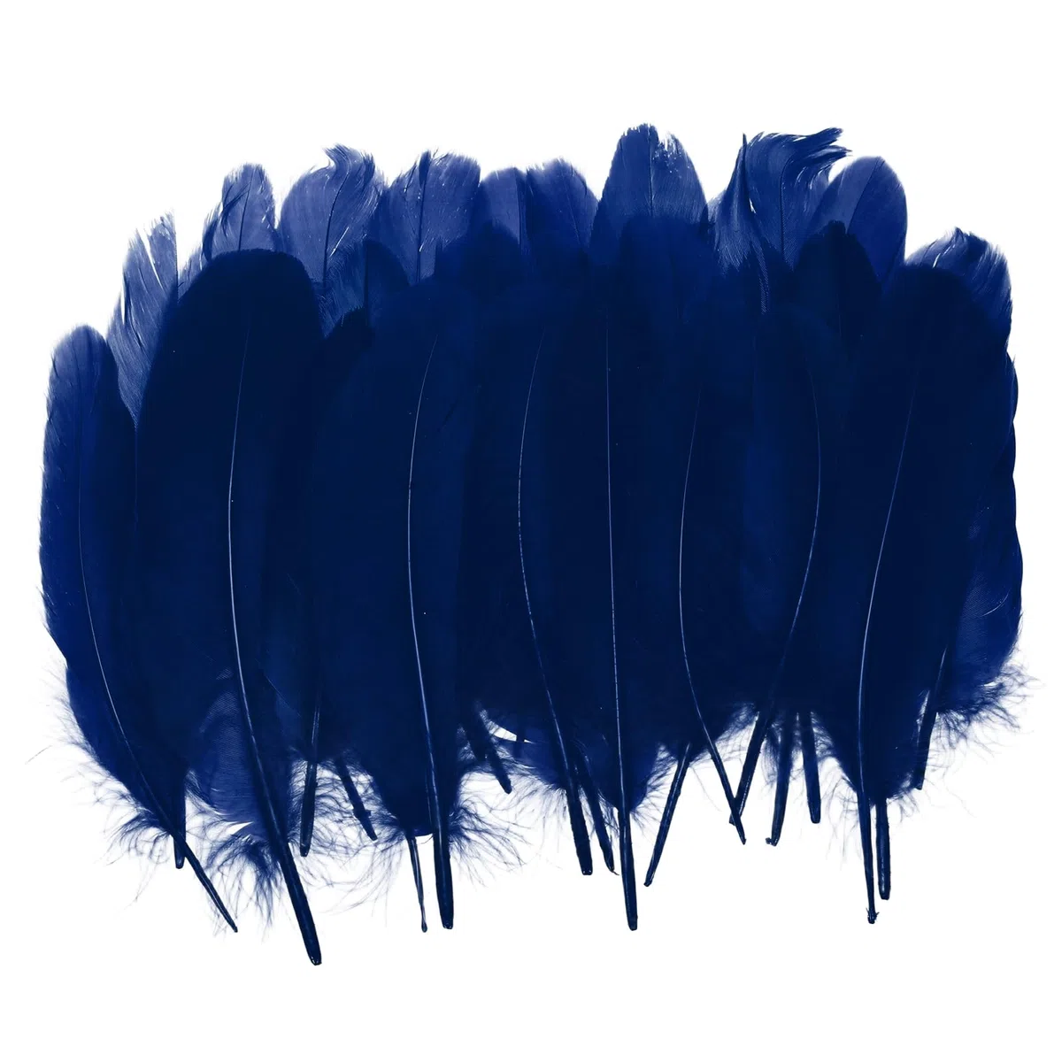 PATIKIL Piume D'Oca Naturali 4-7" All'Ingrosso Per Artigianato, 200 Pezzi Piume Decorative Lunghe Di ricchi colori Per Acchiappasogni Fai Da Te, Cappello， Ghirlande, Blu Scuro