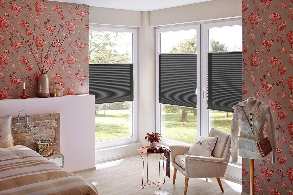 Sunlines Crush - Tenda Plissettata, 110 x 140 cm, Peso, Grigio