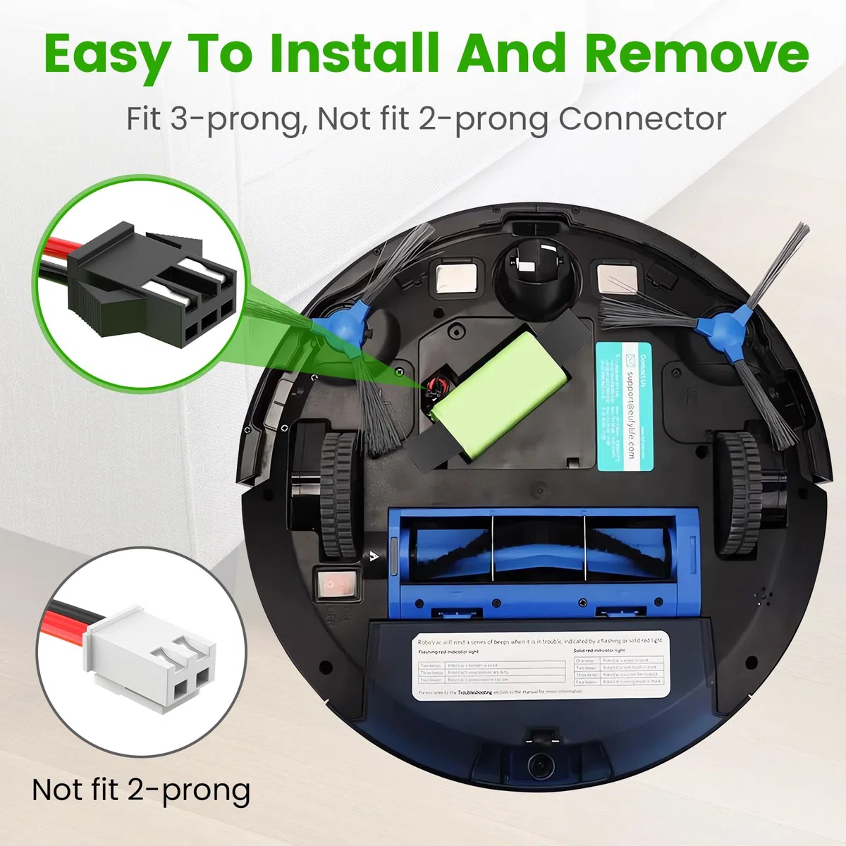 LabTEC 14.4V 4000mAh TW4-11 batteria di ricambio per Eufy RoboVac 11S 12 15C 30C G20, batteria al litio per Ecovacs Deebot N79S DN622 Cordlss hoover + 1 cacciavite + 1 spazzola