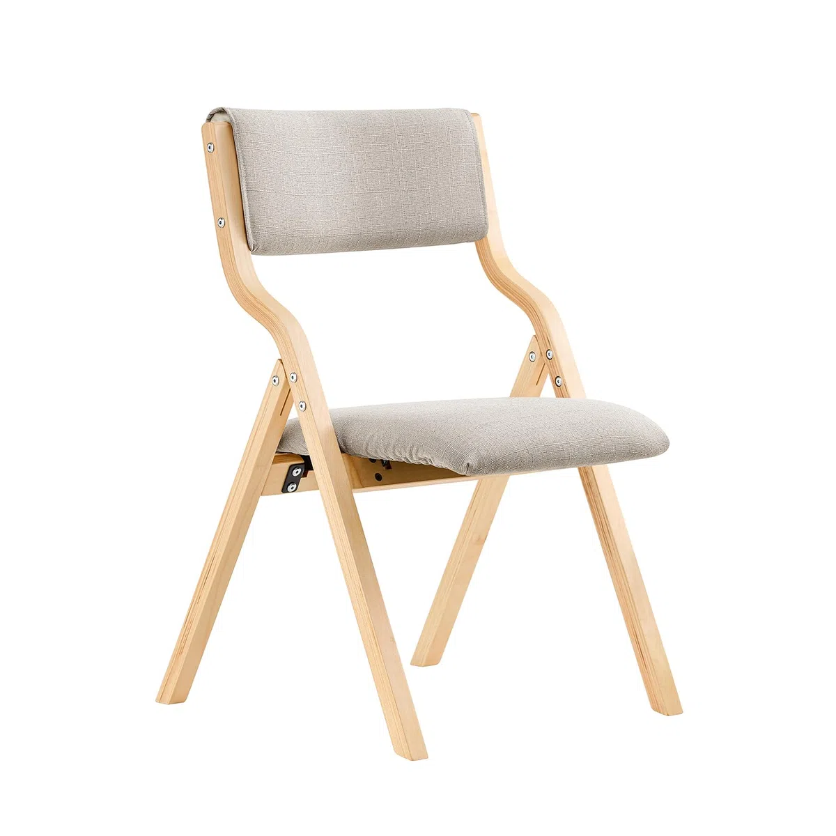 SoBuy Sedia Pieghevole da Pranzo con Seduta e Schienale Imbottiti, Design Elegante e Salvaspazio, Comoda e Resistente, Facile da Riporre, Perfetta per Cucina, Ufficio e Esterno, Grigio FST40-HG