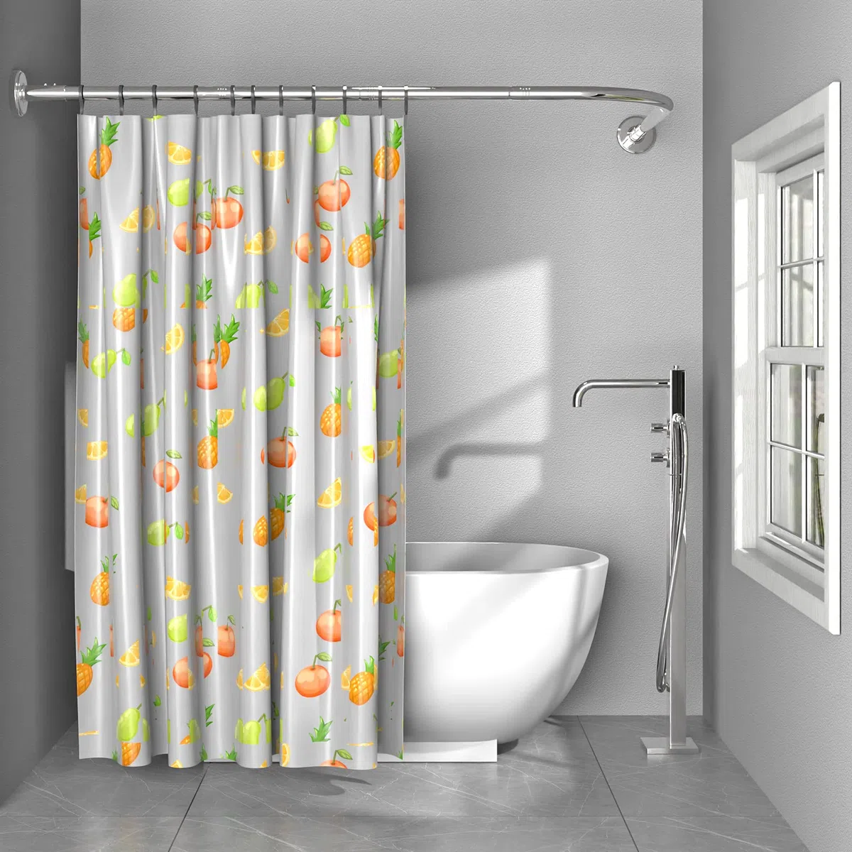 Asta per Tenda Doccia L Forma, Regolabile Bastone Tenda Doccia Angolare in Acciaio Inox, 75x170 cm Tubo Tenda Doccia con Inox Anelli, per Vasca da Bagno Bagno Spogliatoio Armadio, Forata
