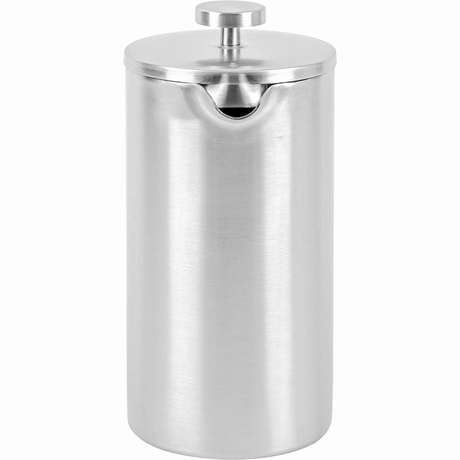 KARL HAUSMANN French Press Caffe Camping - 1 Litro / 8 Tazze - Caffettiera Francese Acciaio Inox - Macchina Caffè - coffee pressa francese campeggio - frenchpress inossidabile - Argento frenchpress