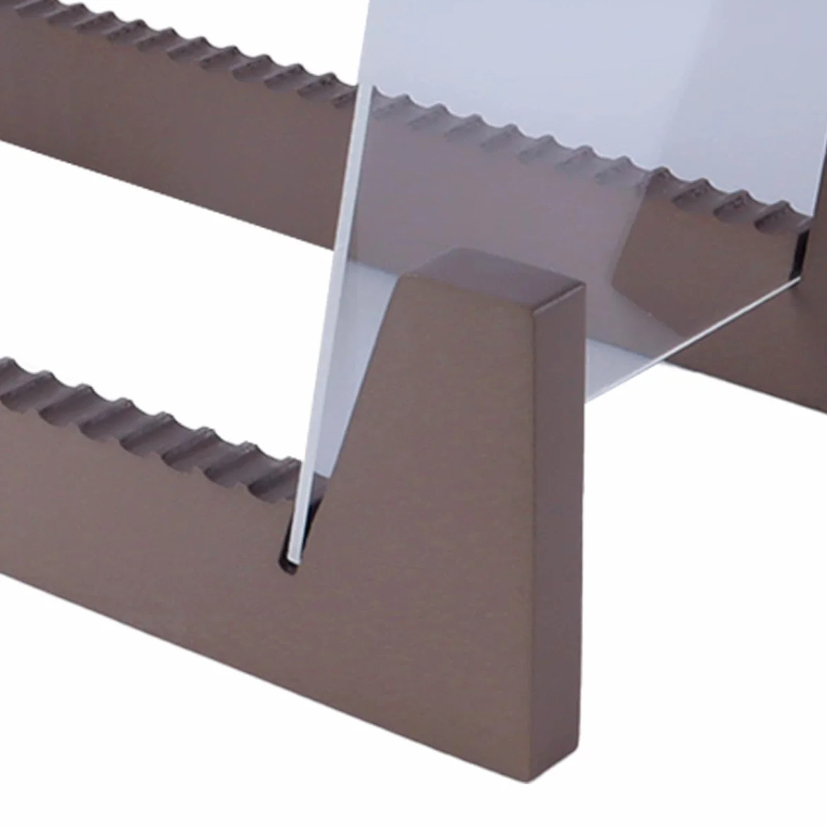 Portadischi in legno per dischi in vinile - Supporto per dischi in vinile - Supporto per album, supporto espositivo per contenere fino a 50 album, DVD, CD, marrone