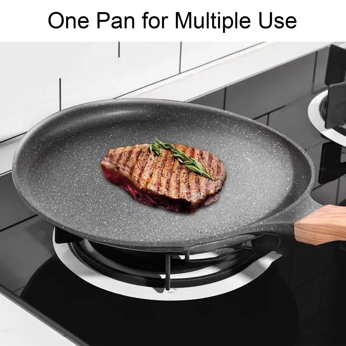 Padella Per Crepe, Padella Pancake, Kitchen Padella per crêpe, Stoviglie da Cucina in Lega di Alluminio a Fondo Piatto, per uova, omellete, tawa, roti(20cm)