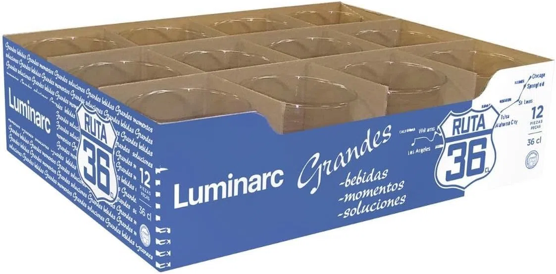 Luminarc Bicchiere Ruta 36 Trasparente Vetro (360 ml) (12 Pezzi)