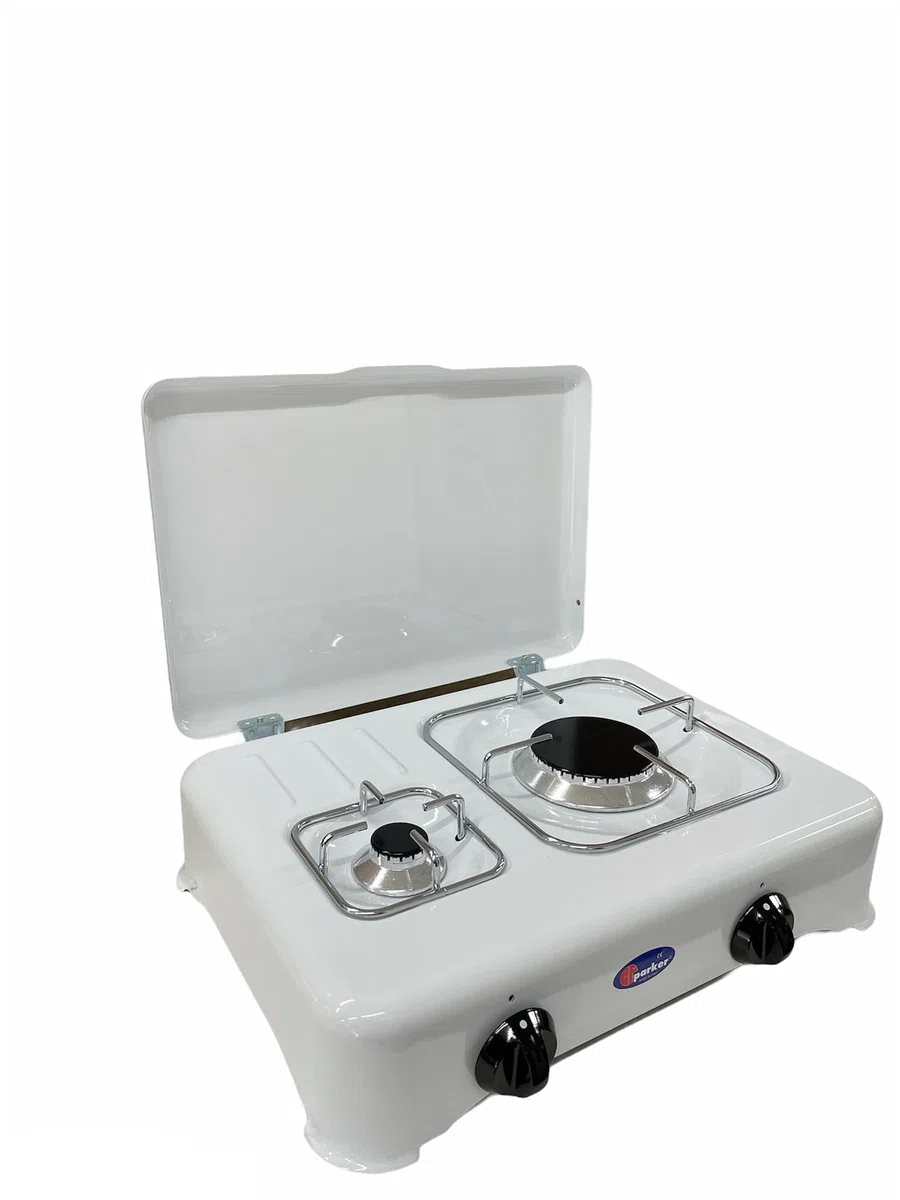 Parker Fornello 2 fuochi gas metano da Cucina o Campeggio made in italy - 5325CBm