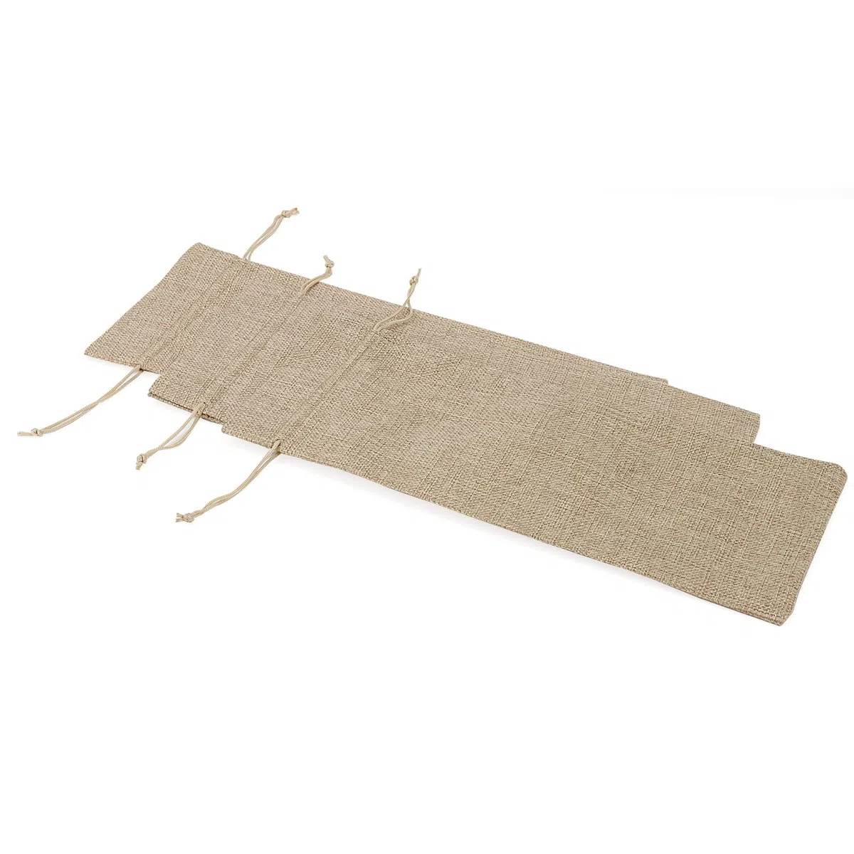 ZEONHAK 30 sacchetti regalo in juta, 15 x 35 cm, con cartellino e corda di canapa, copribottiglie di vino per matrimoni, feste di casa, Marrone, sacchetti regalo di vino di iuta
