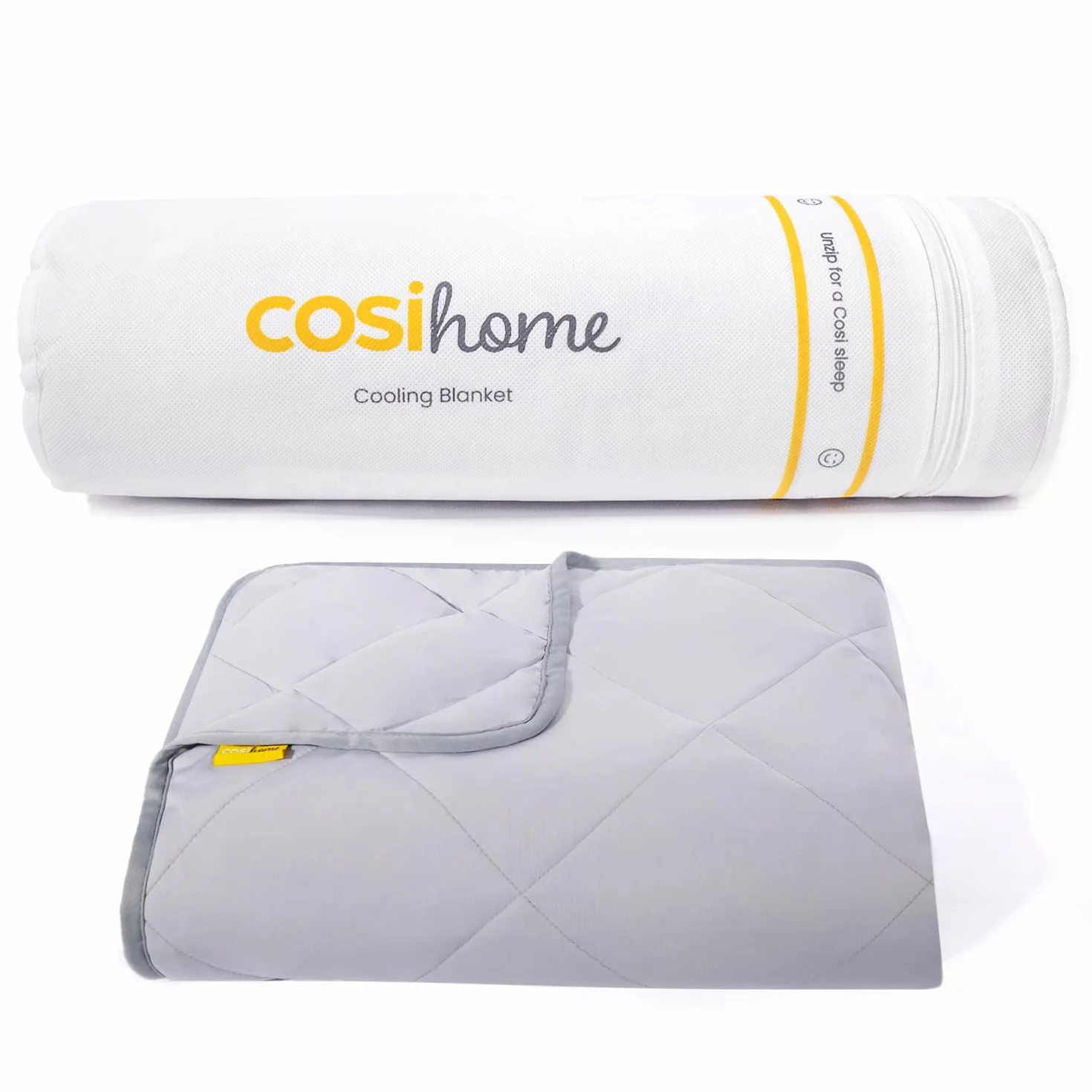 Cosi Home- Coperta rinfrescante di lusso Q-Max maggiore di 0,4 fibre di raffreddamento, 3 strati, leggera, matrimoniale e lavabile in Lavatrice