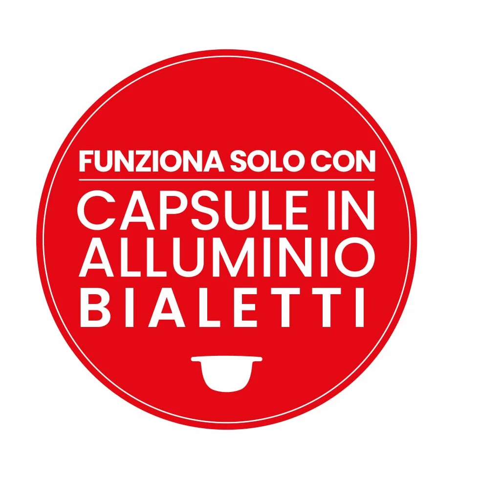 Bialetti Super, Macchina Caffè Espresso, Funziona esclusivamente con Capsule Bialetti, Bianco Latte
