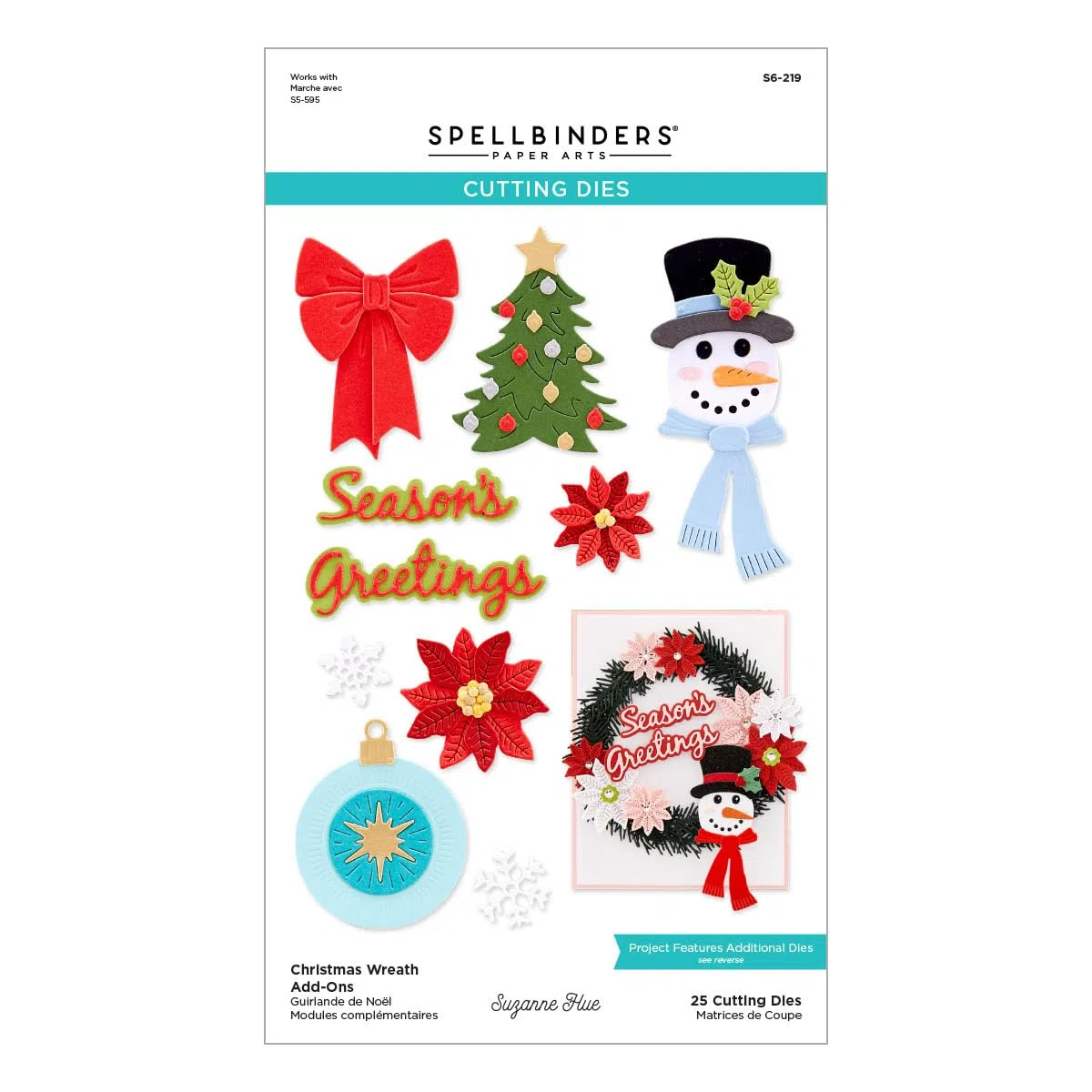 Spellbinders Suzanne Hue, fustelle in metallo per decorazioni natalizie