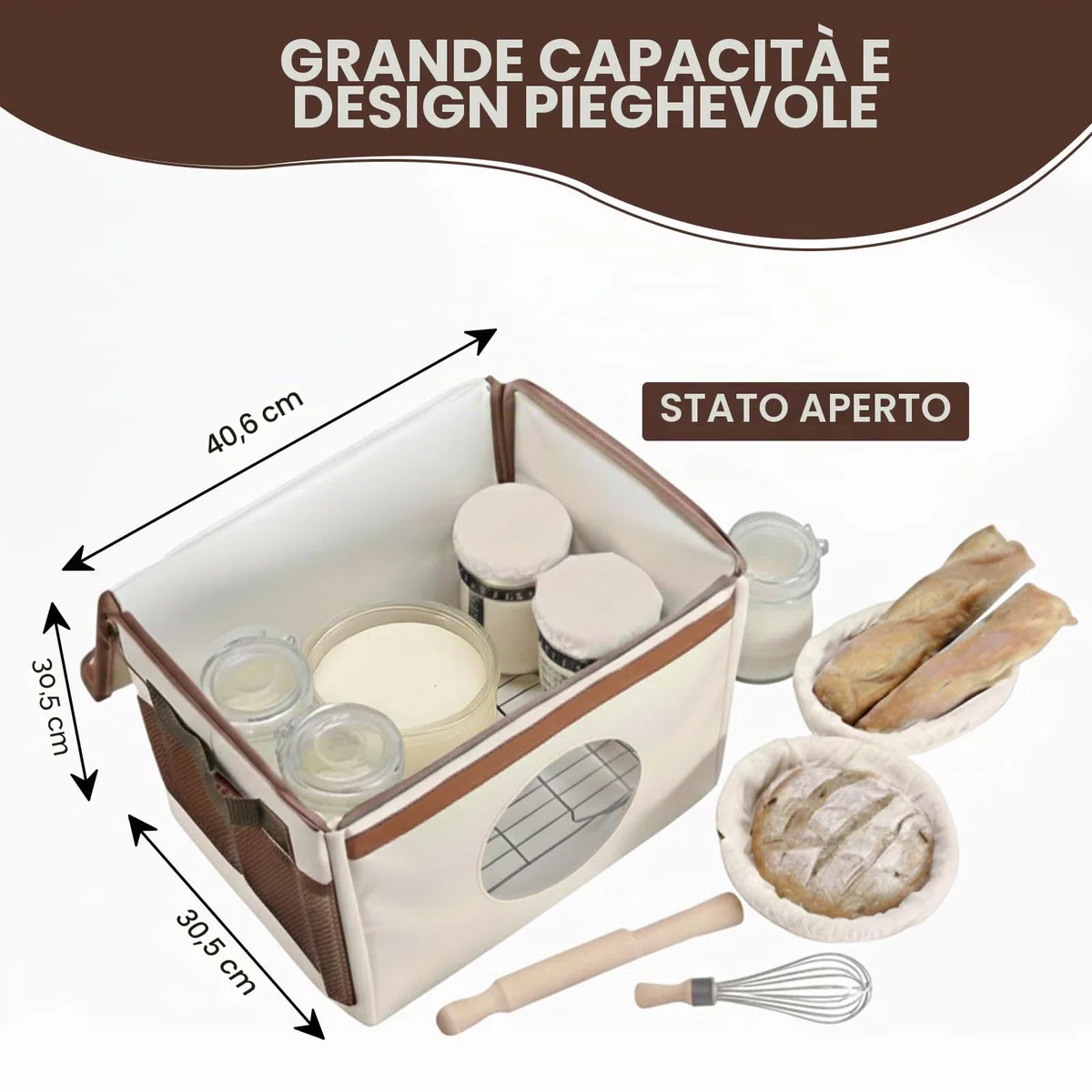 Scatola per la Fermentazione del Pane, per Pane con Riscaldamento e Sensore di Temperatura NTC, Catola Lievitatore per Impasti per Casa Panes Pizza Yogurt