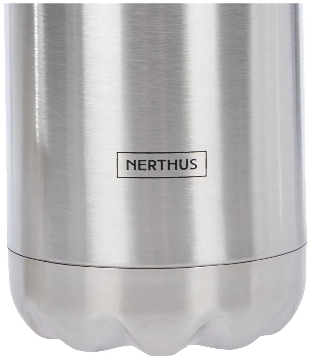Nerthus FIH 593 593-Thermos a Doppia Parete per Freddo e Caldo. Design Inox di Acciaio Inossidabile Senza BPA. Tappo ermetico, Metallo, 1500 ml