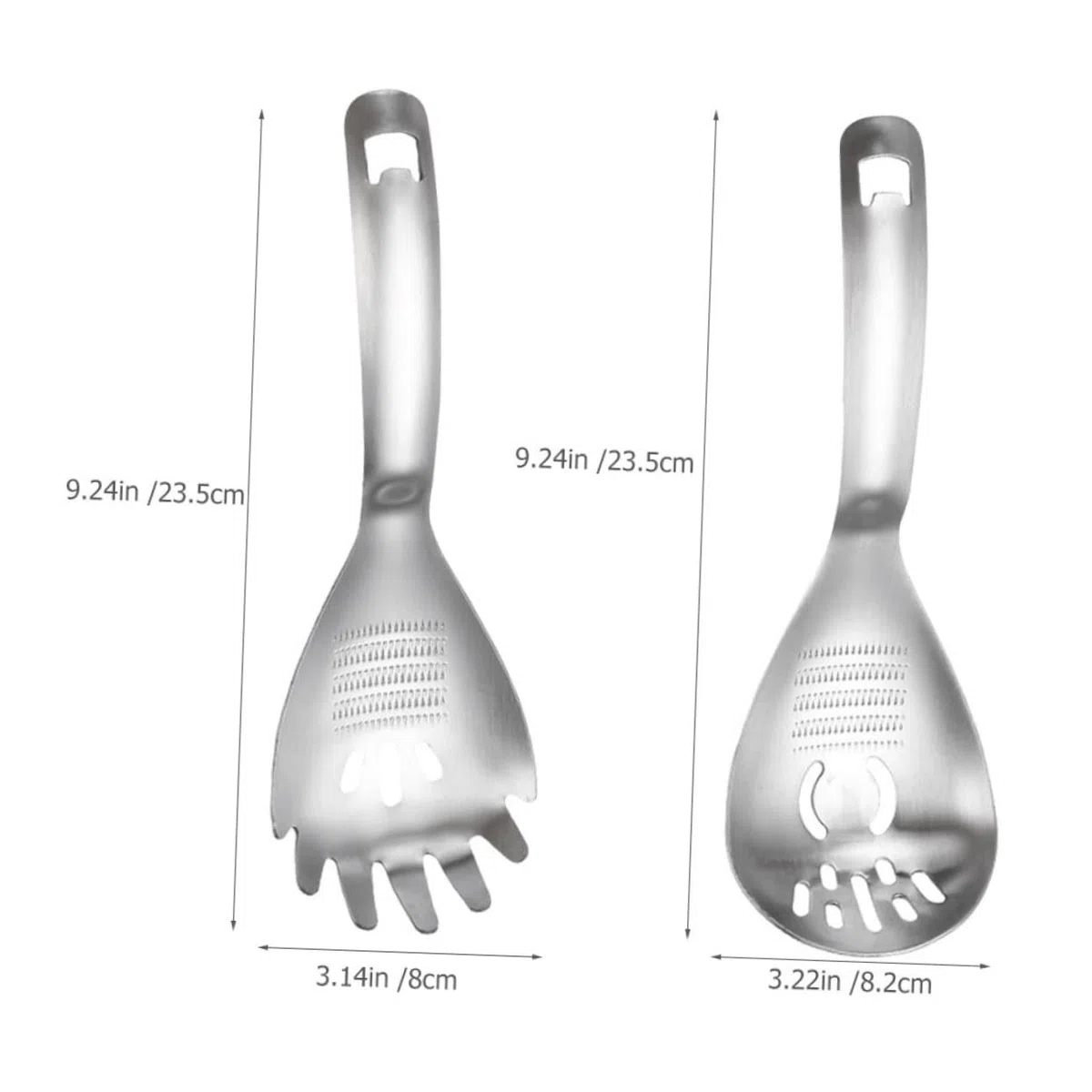 iplusmile 2pezzi Spremiaglio in Acciaio Inox per Cucina Grattugia per Radice e Tritaaglio Multifunzionale Cucchiaio in Acciaio Inox Incluso per Spremere Aglio e Altri Alimenti Complementari