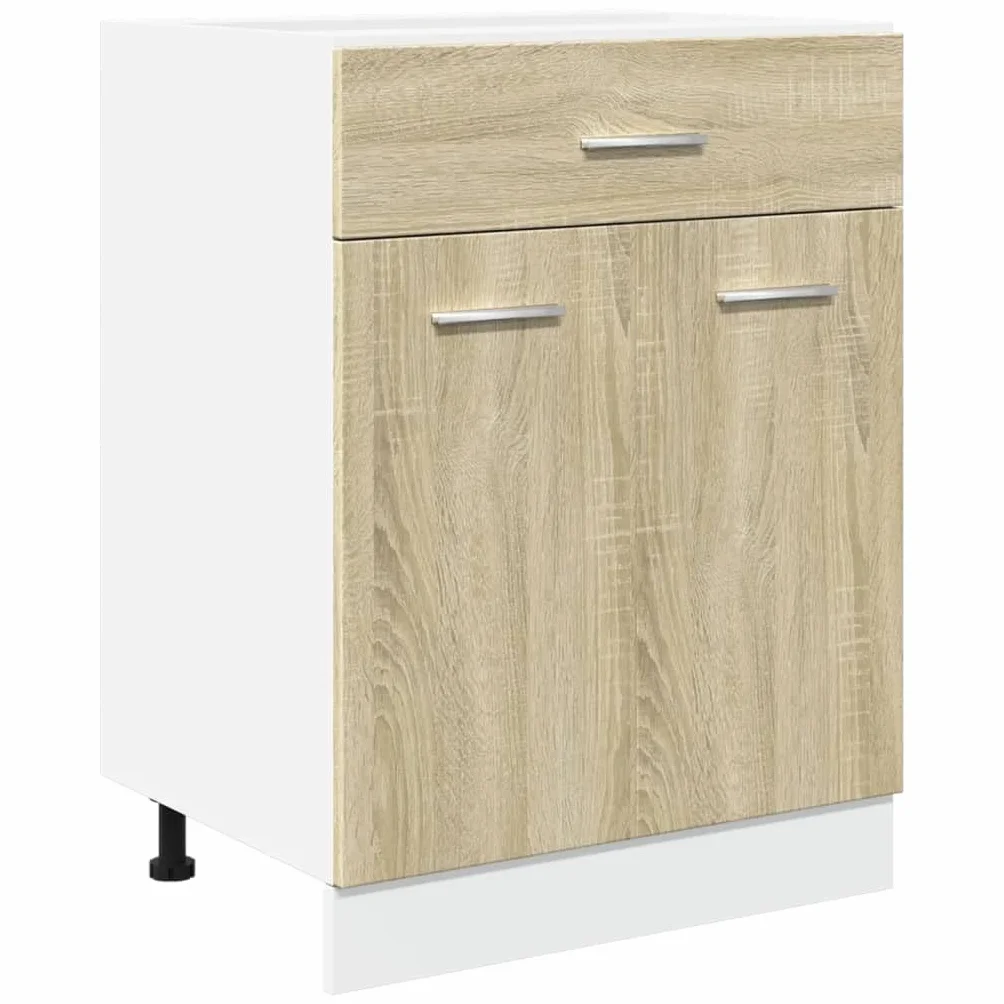 vidaXL Armadio Inferiore Cassetto “Lyon” Rovere Sonoma 60x46x81,5