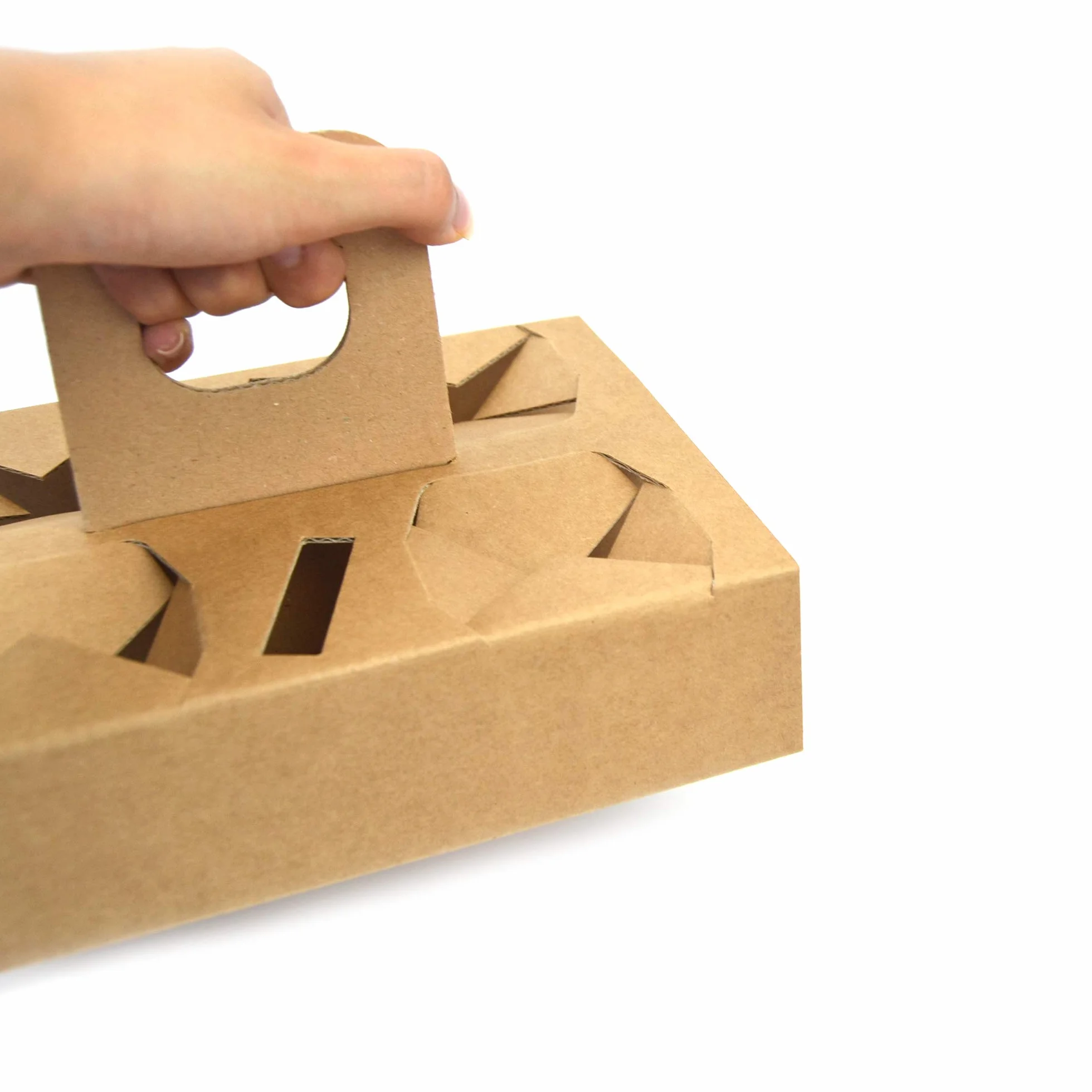 SDG PZ 300 Cestino in Carta Avana Porta Bicchieri 4 Fori per Caffe' da ASPORTO Coffee Cup Holder