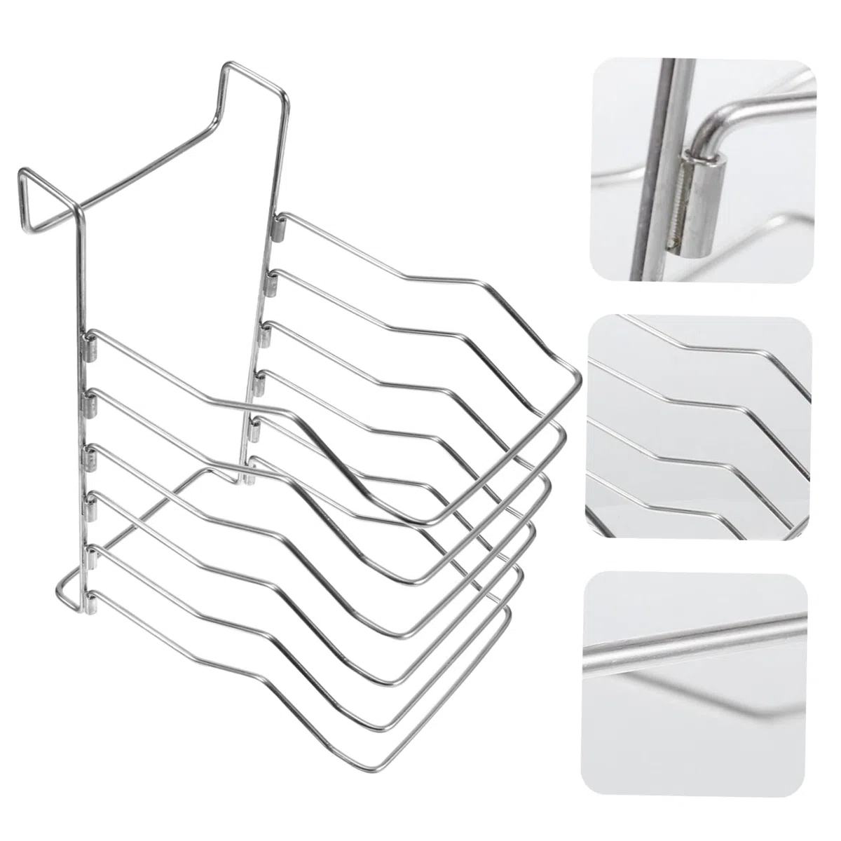 Supporto per bistecca in Acciaio Inossidabile 304, Portabistecca Separatore, Cremagliera Smontabile, 5 Pezzi, Facile da Riporre