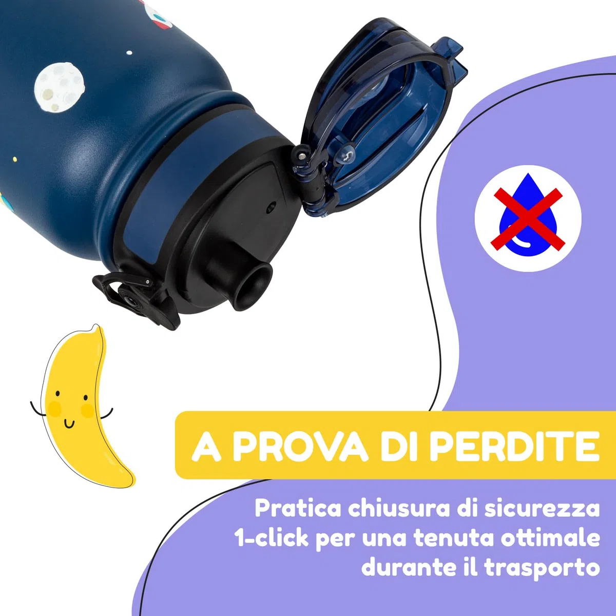 schmatzfatz Borraccia Termica 550 ml, Borraccia Isotermica per Bambini, Bottiglia Isotermica per Bevande Calde, Termus Acqua Fredda, Borraccia Termos, Senza BPA, Bottiglia Metallo Senza Fuoriuscite