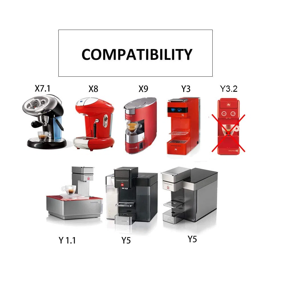 Illy Capsule Ricaricabili,Capsula Ricaricabile per Illy in Acciaio Inox, capsula filtrante per ILLY X9 X 8 X7.1 Y5 Y3 Y1.1 (capsule+tamper+Powder filler)