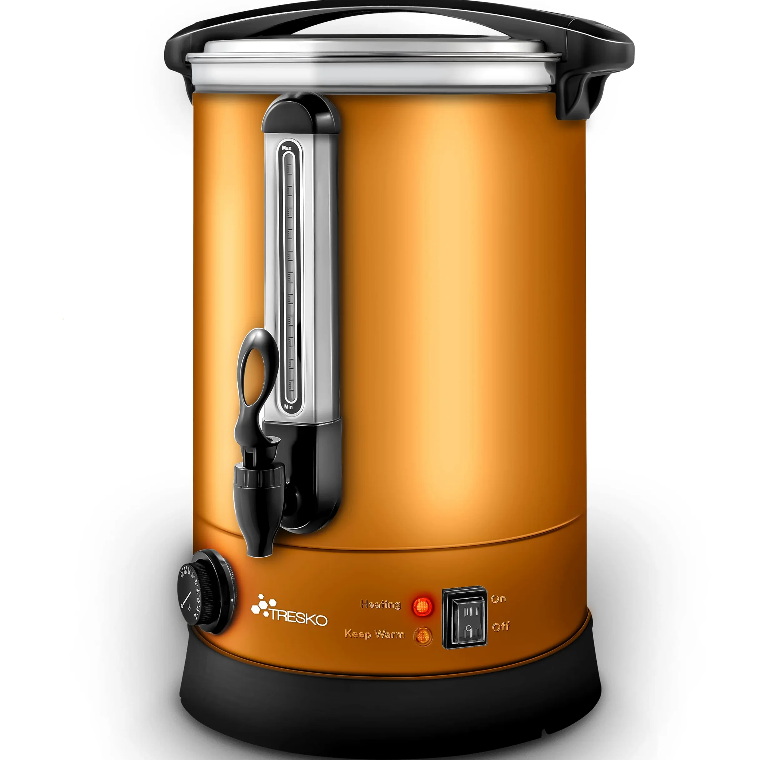 TRESKO® Bollitore per Vin Brulè 6,8L / 1500W Automatica da Cucina in Acciaio Inox Bollitore Vin Brulè Dispenser di Bevande Calde Distributore di Acqua Calda