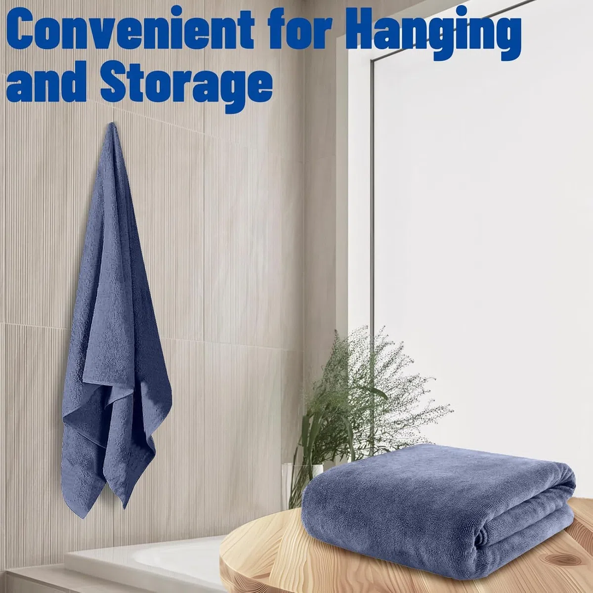 2 Pezzi Telo da Bagno Grande, 100x200 cm Grandi Asciugamani da Bagno, Super Assorbente, Morbido e Soffice, Ideali per Bagno, Palestra