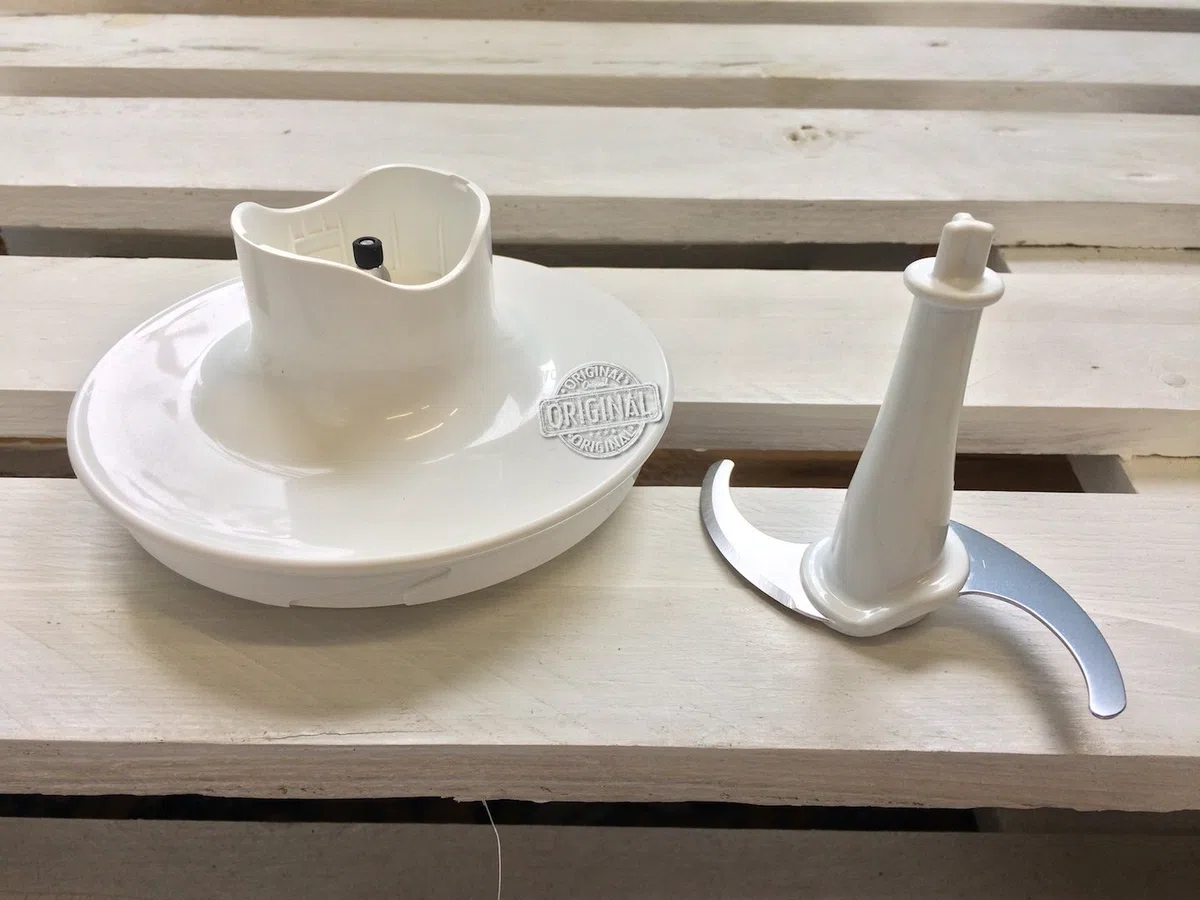 ASSIEME COPERCHIO INGRANAGGI + LAMA COLTELLO SMINUZZATORE PER CIOTOLA TRITATUTTO ORIGINALE KENWOOD PER FRULLATORE A IMMERSIONE SERIE TRIBLADE