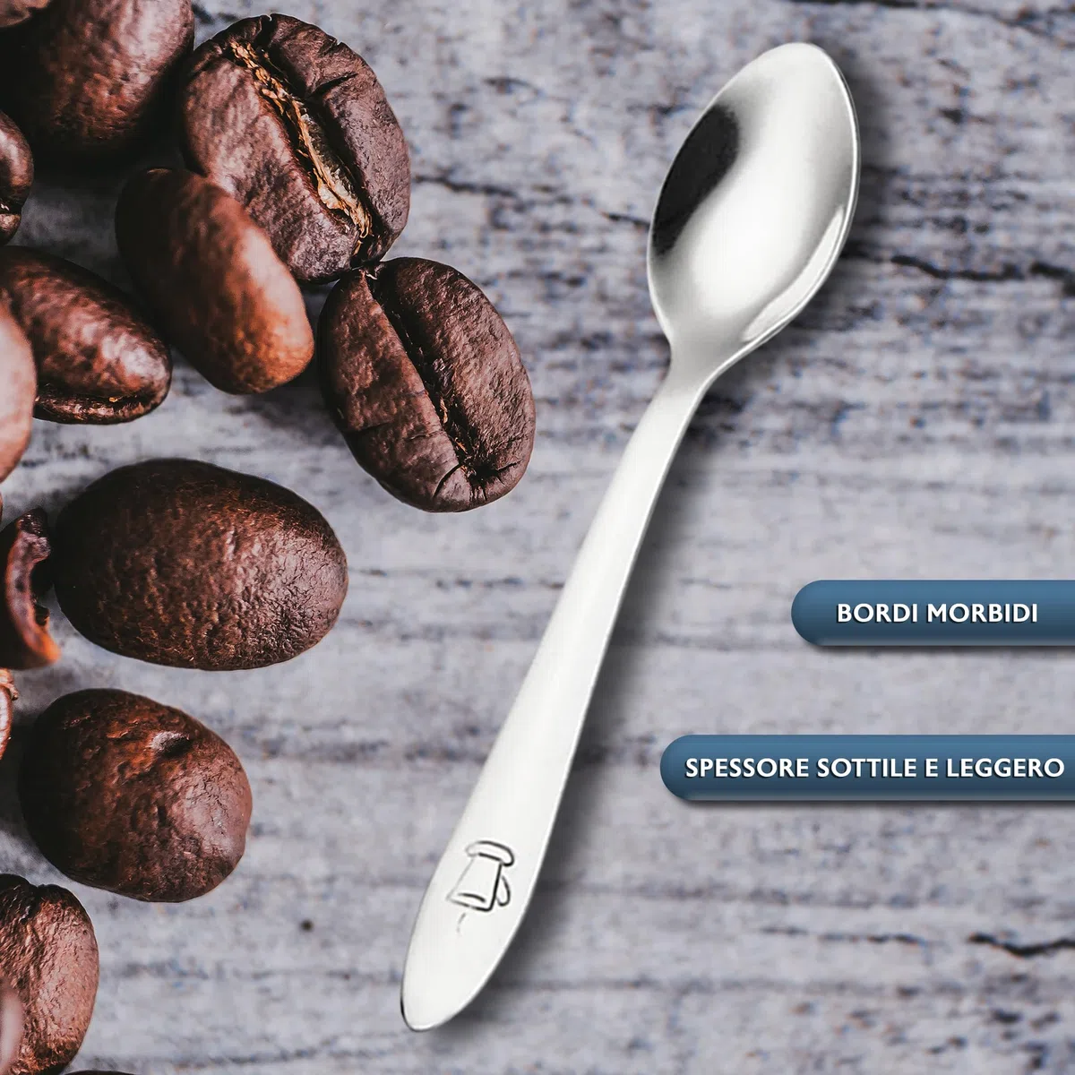 Cucchiaini caffe acciaio inox 48 pezzi 10 cm adatto per casa ristoranti lavastoviglie cucchiaini da caffè cucchiaini caffe piccoli cucchiaino caffe cucchiaini caffe particolari