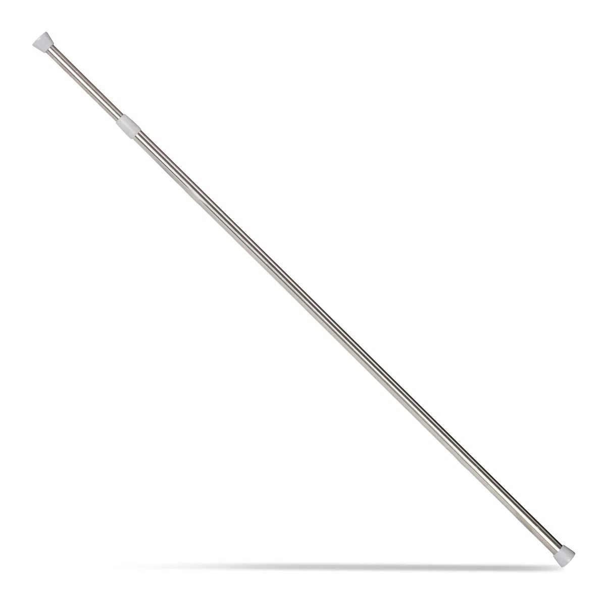 Relaxdays Asta Telescopica Estensibile, Bastone per Tende, a Pressione, Senza Forare, Acciaio, 130-220 cm