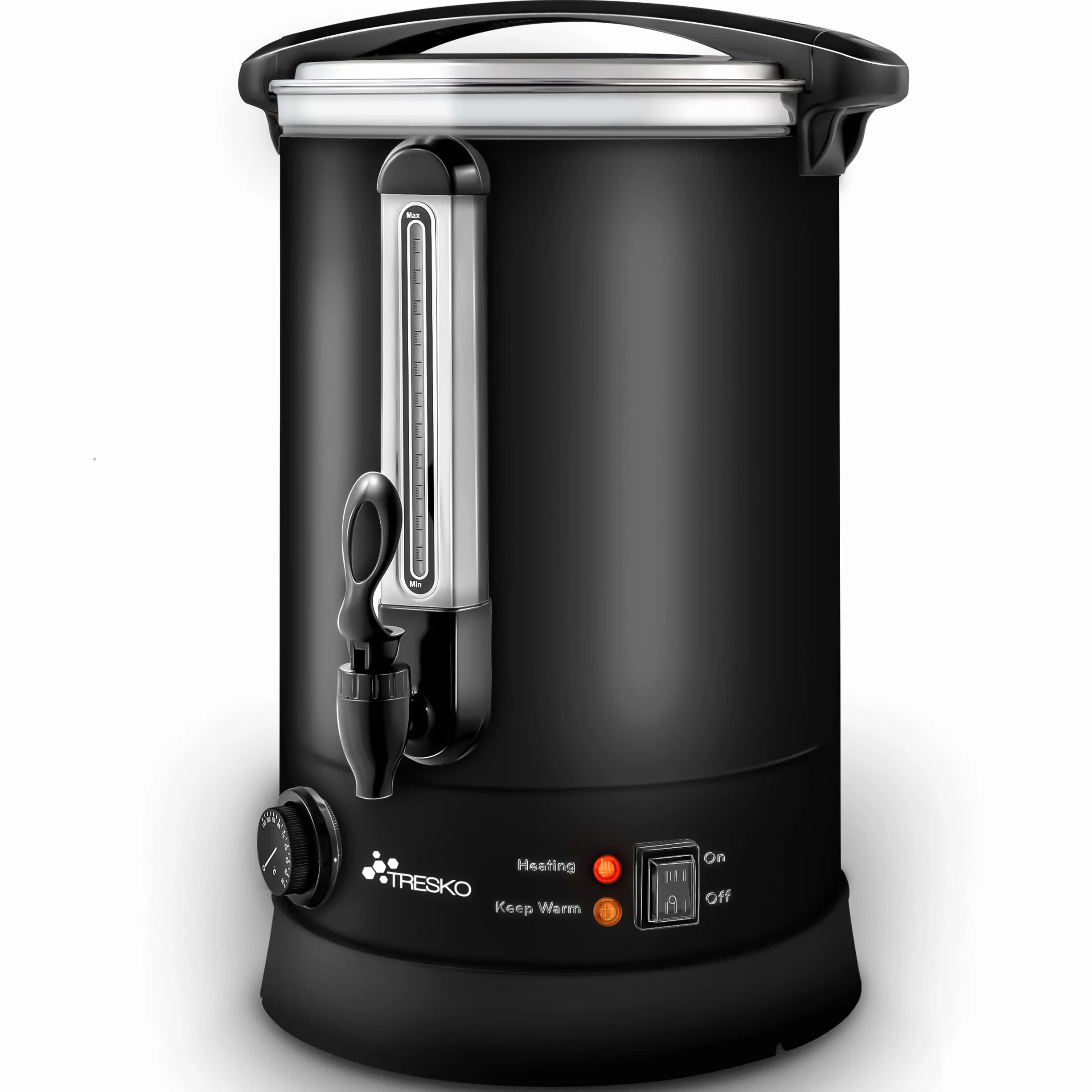 TRESKO® Bollitore per Vin Brulè 6,8L / 1500W Automatica da Cucina in Acciaio Inox Bollitore Vin Brulè Dispenser di Bevande Calde Distributore di Acqua Calda