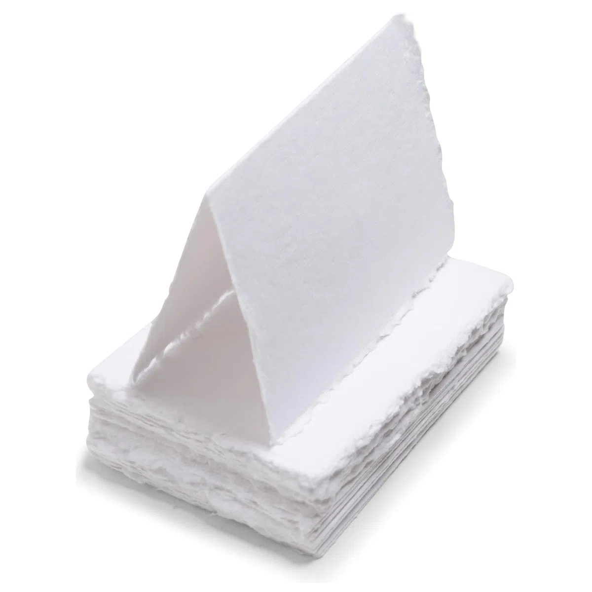 Wanderings - Carta per Biglietti Fatti a Mano con Bordo a Ponte - 25 Fogli - Carta per Acquerello/Tecnica Mista Artisti, Artigiani - Etichette, Segnaposti, Appunti - 150 GSM - Piegata a 5x9 cm