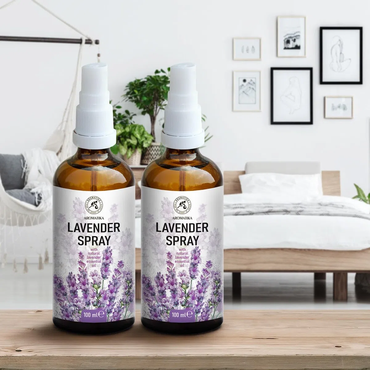 Spray Lavanda 2x100ml - 100% Pura di Olio Essenziale di Lavanda - Ottimo per Yoga - Spray per Cuscino - Rilassamento - Sonno
