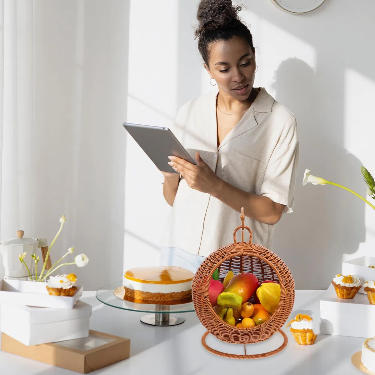 Portafrutta Secco Cestino Per Frutta Contenitore Per Snack Contenitore Per Cucina Elegante Moderno Facile Da Mantenere