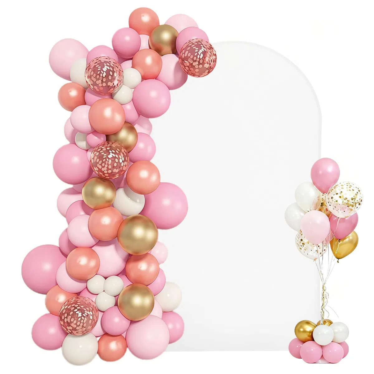 VEVOR Supporto per Fondale ad Arco 2,2 x 1,2 m, Struttura Stabile, Facile da Montare, Set di Fondali ad Arco per Feste con Copertura per Matrimoni, Feste di Compleanno, Decorazioni per Cerimonie