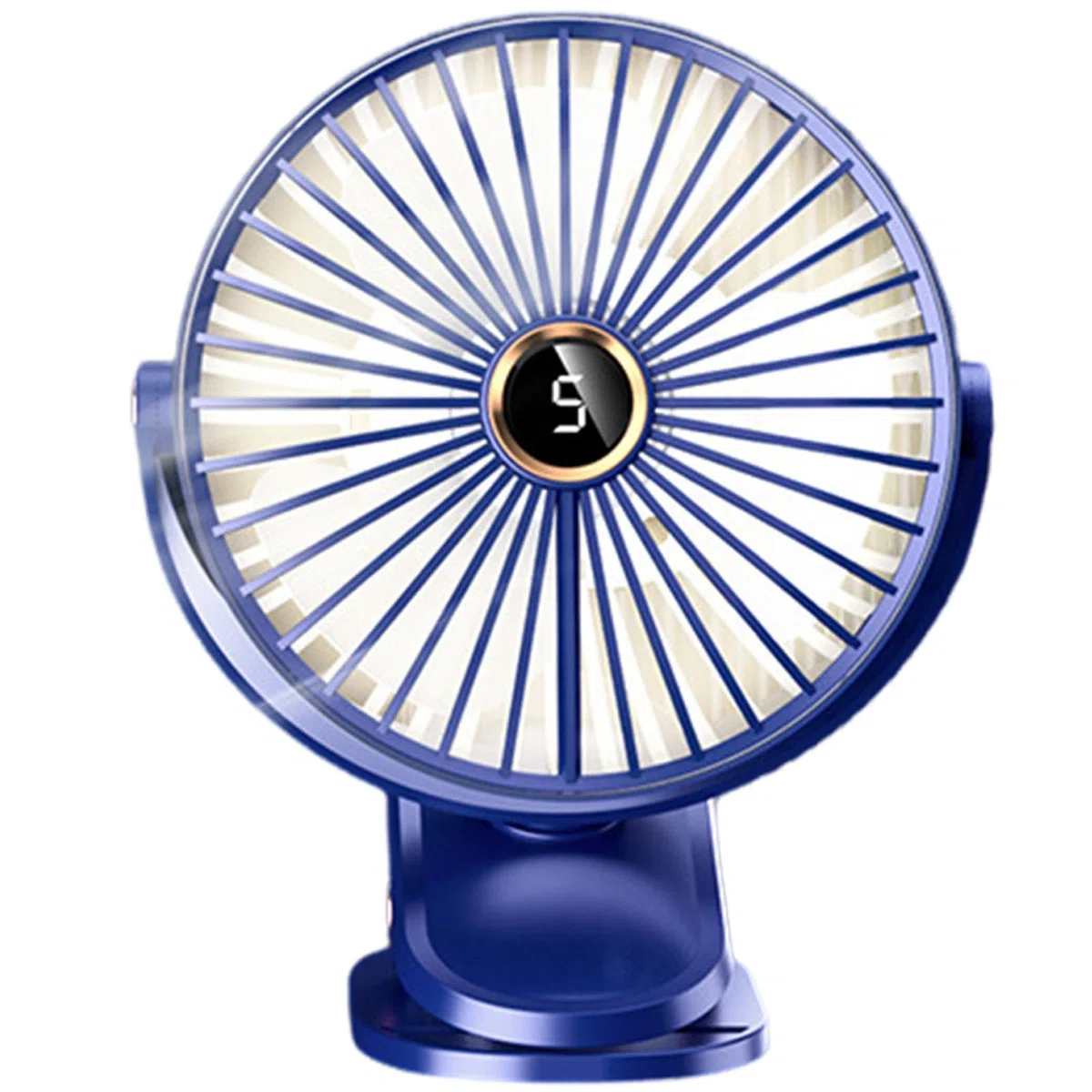 Ventilatore portatile clip, girevole 360 gradi, ricaricabile tramite USB, ventilatore da scrivania – 5 velocità regolabili, silenzioso, estivo, per scrivania, casa