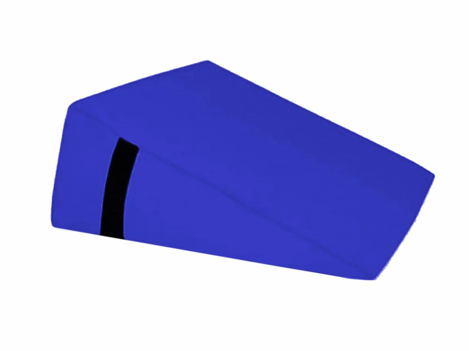 QUIRUMED Cuscino Triangolare, Misure 28 x 30 x 13 cm, Colore Blu, Ergonomico, Similpelle, Imbottitura Flessibile, Cuscino Massaggiante, Fisioterapia, Supporto Schiena