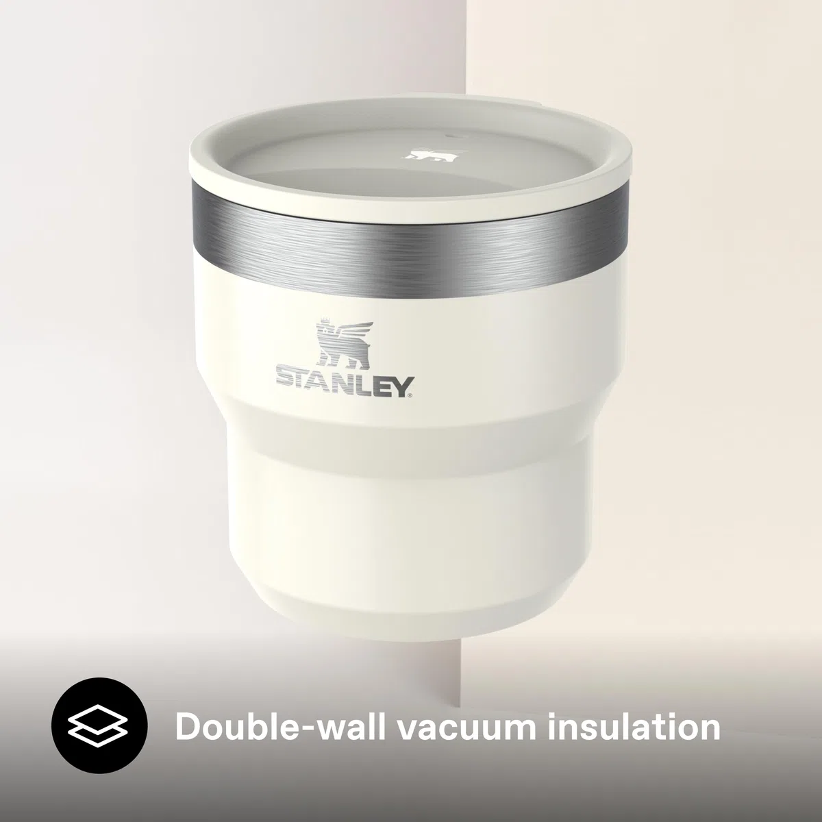 Stanley 1913 Stay-Hot tazza impilabile 0.29L - tazza da viaggio in acciaio inox - mantiene le bevande fredde per 2.5 ore - isolamento a doppia parete - lavabile in lavastoviglie - Cream