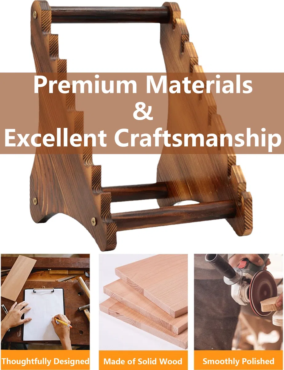 Portacoltelli in Legno per 8 Coltelli, Supporto Organizer per Coltelli, Espositore, Multiplo per Ristoranti & Cucine