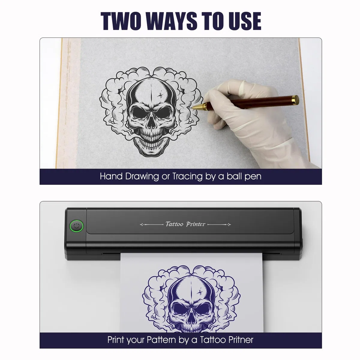 Biomaser 100 Fogli Carta per Trasferimento Tatuaggi A4 Carta Tattoo Transfer Paper A4 Carta per trasferimento di stencil termica per tatuaggi Carbon Tracing Paper
