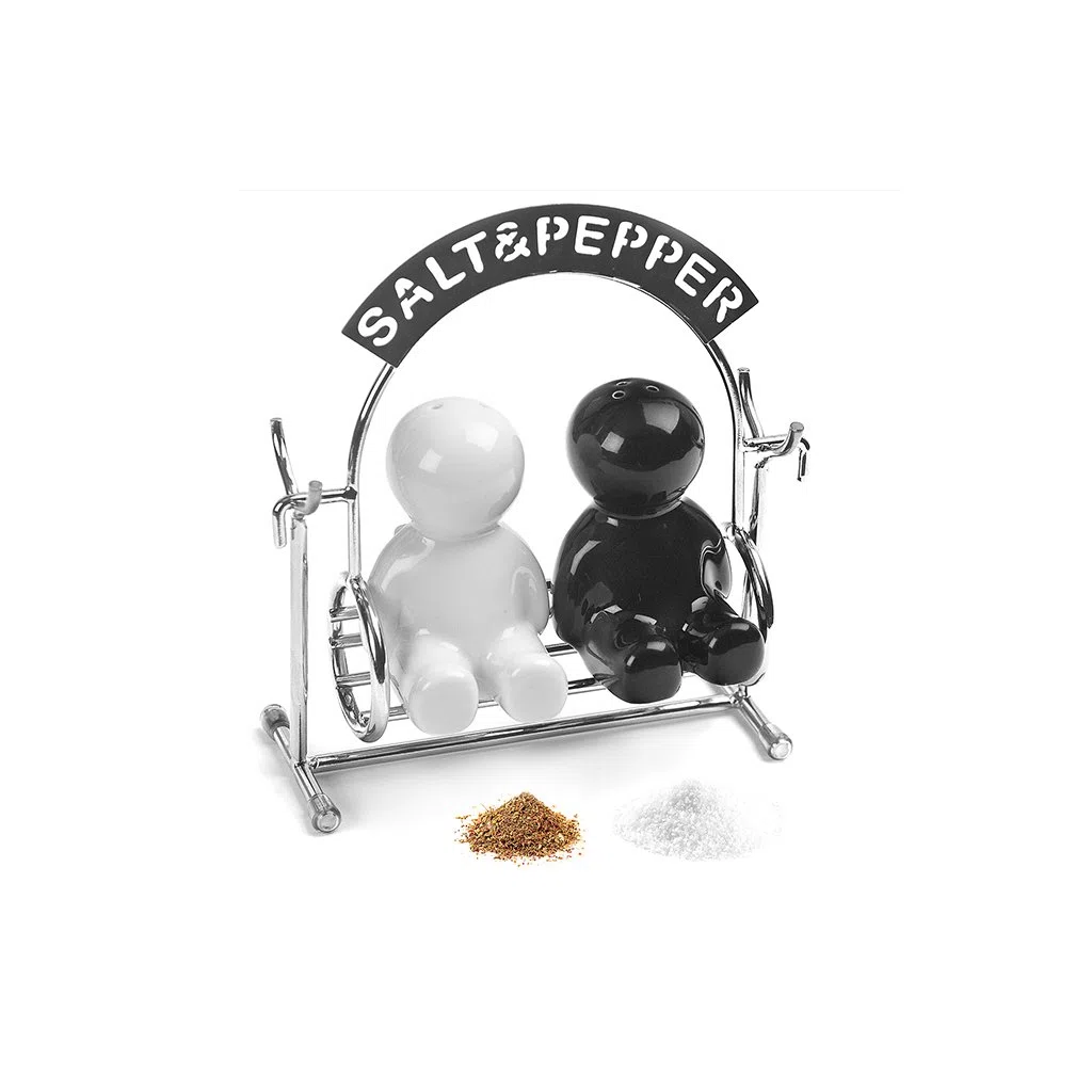 Balvi - Sale e Pepe da tavola. Set dal Design Originale di Sale e Pepe a Forma di Altalena