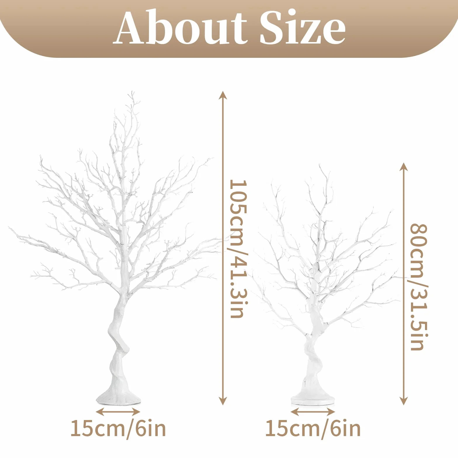 Sziqiqi 105cm Bianco Albero per Matrimonio Centrotavola Albero di Pasqua da Decorare Grande Albero Decorativo Interni All'Aperto Natale Display Albero dei Desideri per Esposizione Eventi Compleanno