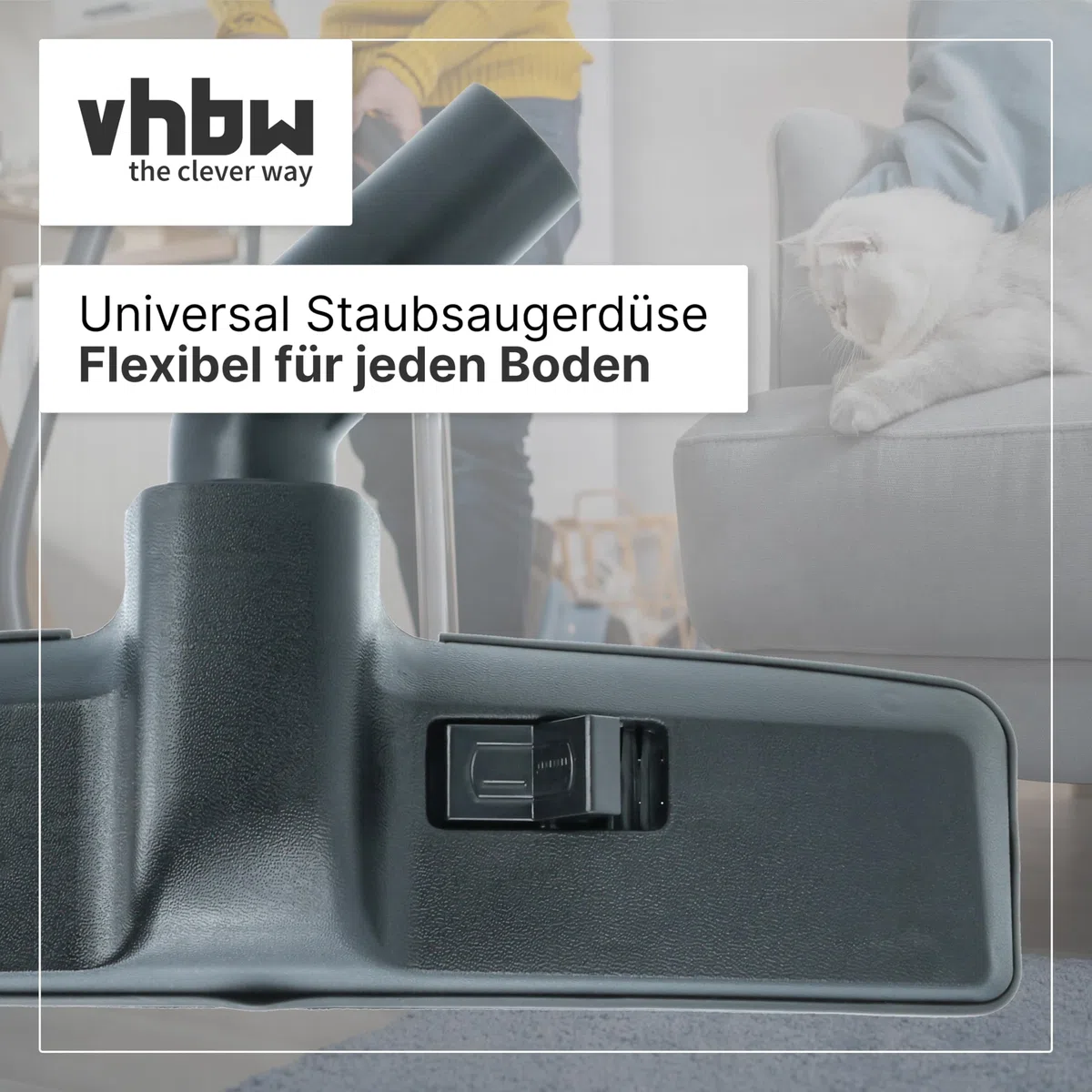 vhbw bocchetta per tappeti compatibile con Hitachi CV-300 P, CV-3300, CV-3200, CV-400P eco, CV-400 eco aspirapolvere con attacco rotondo 32mm