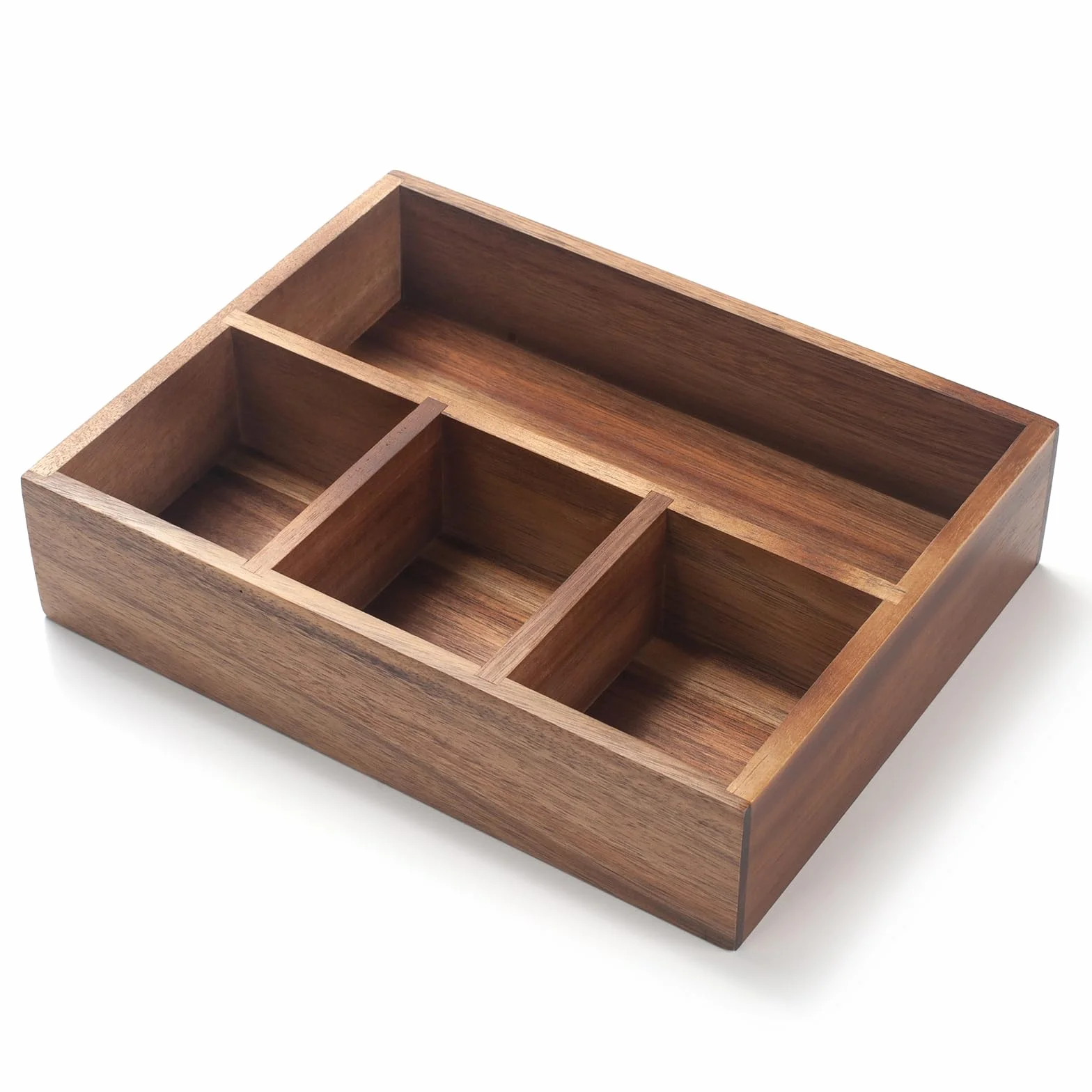 XIMISISE Porta bustine di tè, organizer per bustine di tè in legno di acacia, cestino per caramelle, organizer per pacchetti di zucchero, organizer per condimenti per caffetterie